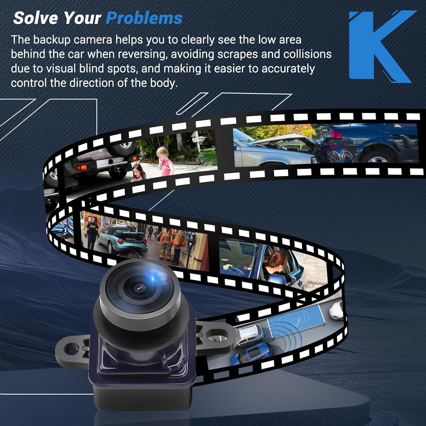 Rear View Backup Camera Compatible with 2011-2014 Dodge Charger Chrysler 300 Park Assist Camera Replaces 56054058AH 56054058AD 56054058AE 56054058AF 56054058AG