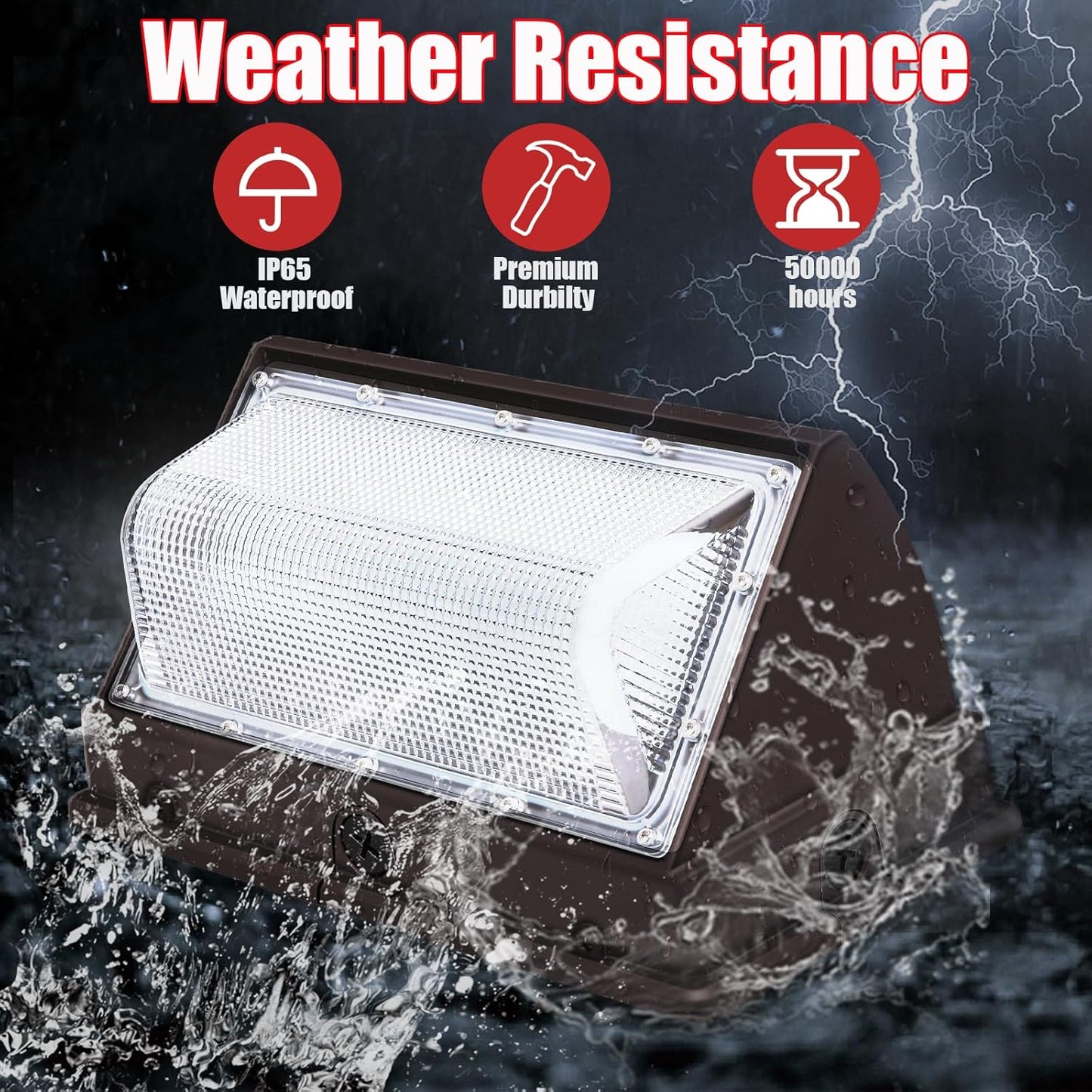 120W LED Wall Pack Outdoor, Super Bright Wallpack Lights, 5000K IP65 Waterproof Exterior Security Commercial Wall Mount Flood Lighting for House Building Shop 8Pack