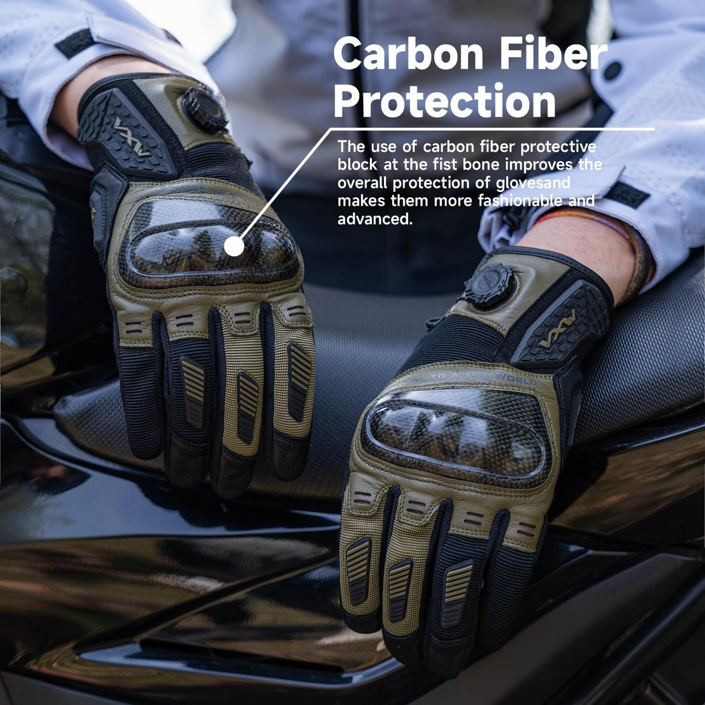 VXW High Protection Motorcycle Gloves for Men - Gel Palm Sliders& Joints Protection Design, High-Speed Sports Gear for MTB/ATV/BMX/Motocross/Racing/Dirt Bike Gear