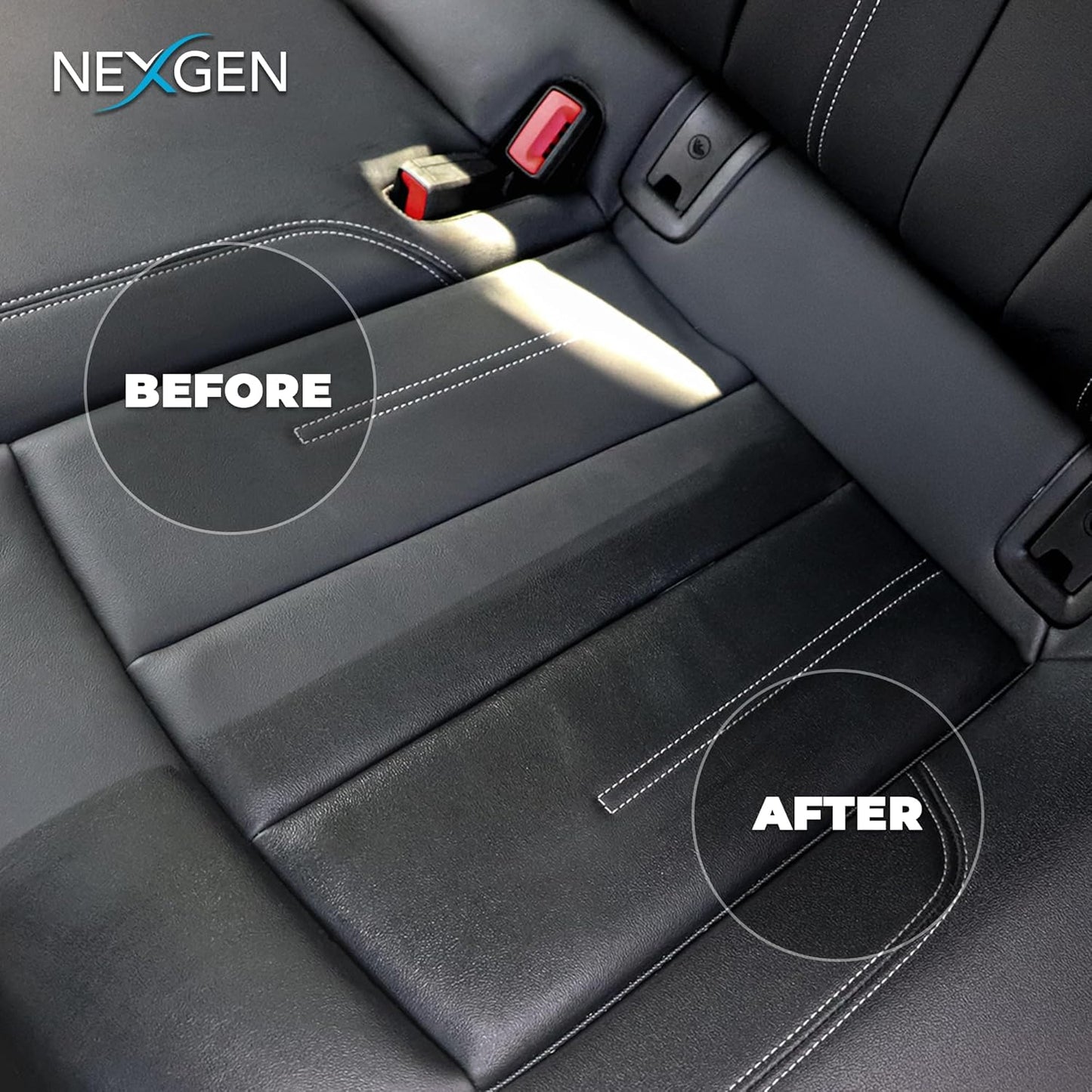 Nexgen Interior Conditioner (16oz) - Non-Greasy, UV-Blocking Formula - Fresh Leather Scent - On-The-Go Car Detailing - Car Cleaning Supplies - for Car Seats, Dashboards, Door Panels, & More