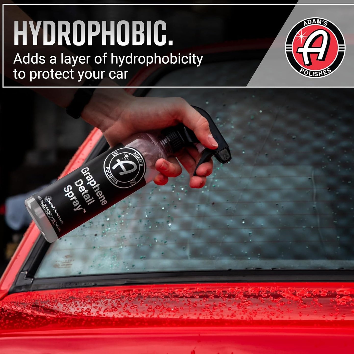 Adam's Polishes Graphene Detail Spray - Extend Protection of Waxes, Sealants, & Coatings | Quick, Waterless Detailer Spray For Car Detailing | Clay Bar, Drying Aid, Add Ceramic Graphene Protection