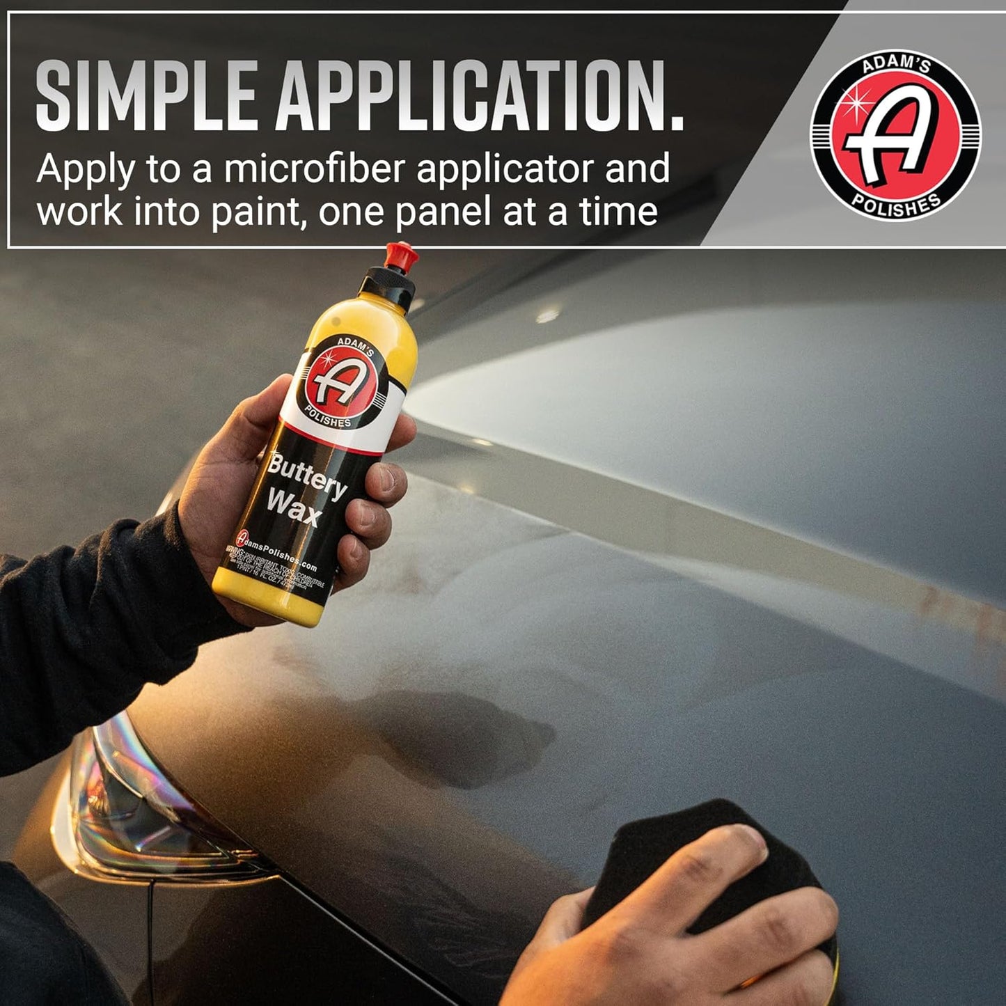 Adam's Polishes Buttery Wax (16oz) - Premium Infused Carnauba Liquid Wet Car Wax For Shine, Polish & Top Coat Paint Protection | Car Wash Enhancer & Clay Bar Lubricant | Car Boat Motorcycle