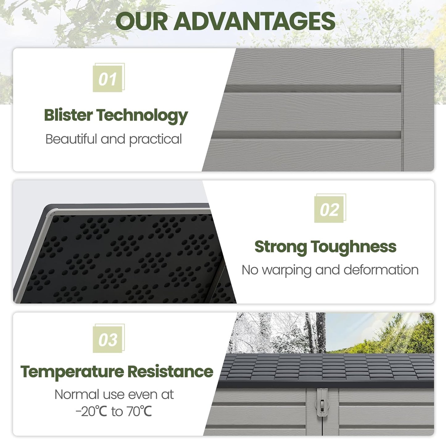 Outdoor Trash Can Storage Shed 4.6 x 4.1 FT, 304 Gallon Resin Shed with Lockable Doors & Lift Lid, Waterproof Outdoor Storage for Garden Tools, Cushions & Patio Equipment