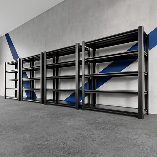 72" H x 48" W x 20" D 5-Tier Heavy Duty Garage Shelving Unit, 3000 LBS Capacity Metal Storage Rack,Adjustable Steel Shelves for Garage, Warehouse, Basement, Pantry, Workshop.4 Pack