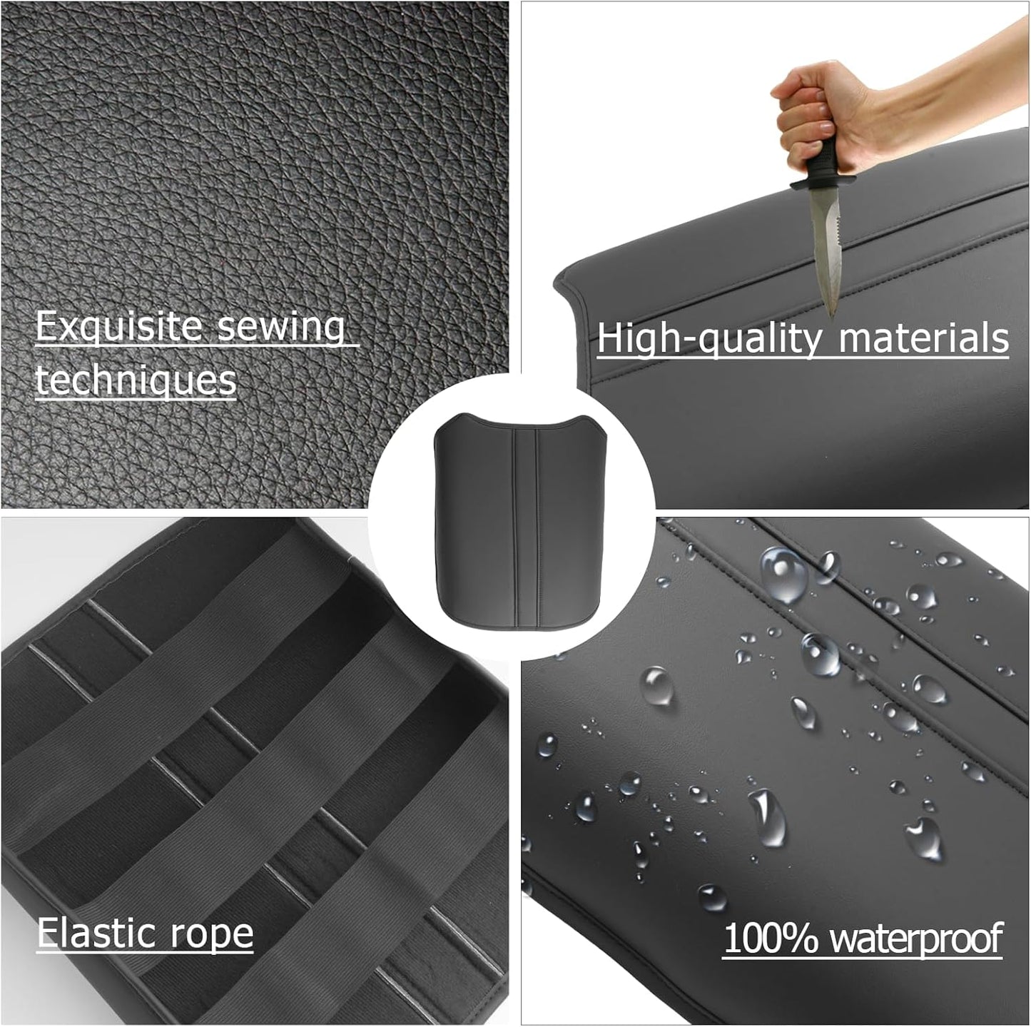 LUWU Center Console Cover Compatible with 2025 Nissan Armada Accessories 2025 Armada SV/SL/Platinum Armrest Cover Armrest Console Cover (Thin Black)