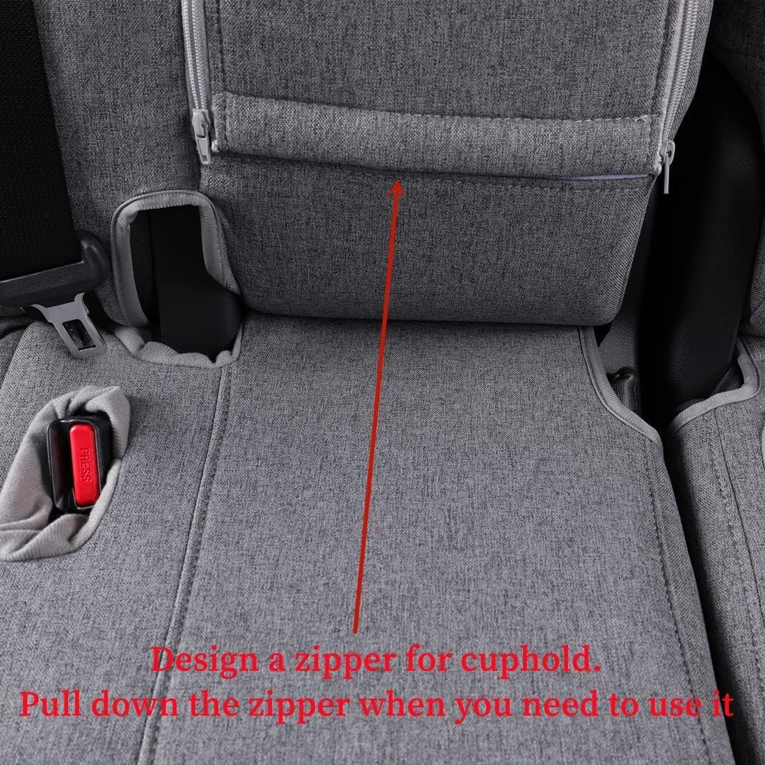 coverdream Custom Fit Camry Car Seat Covers for 2025 Toyota Camry XLE,XSE,Full Coverage Polyester Seat Protector(Full Set,Gray)