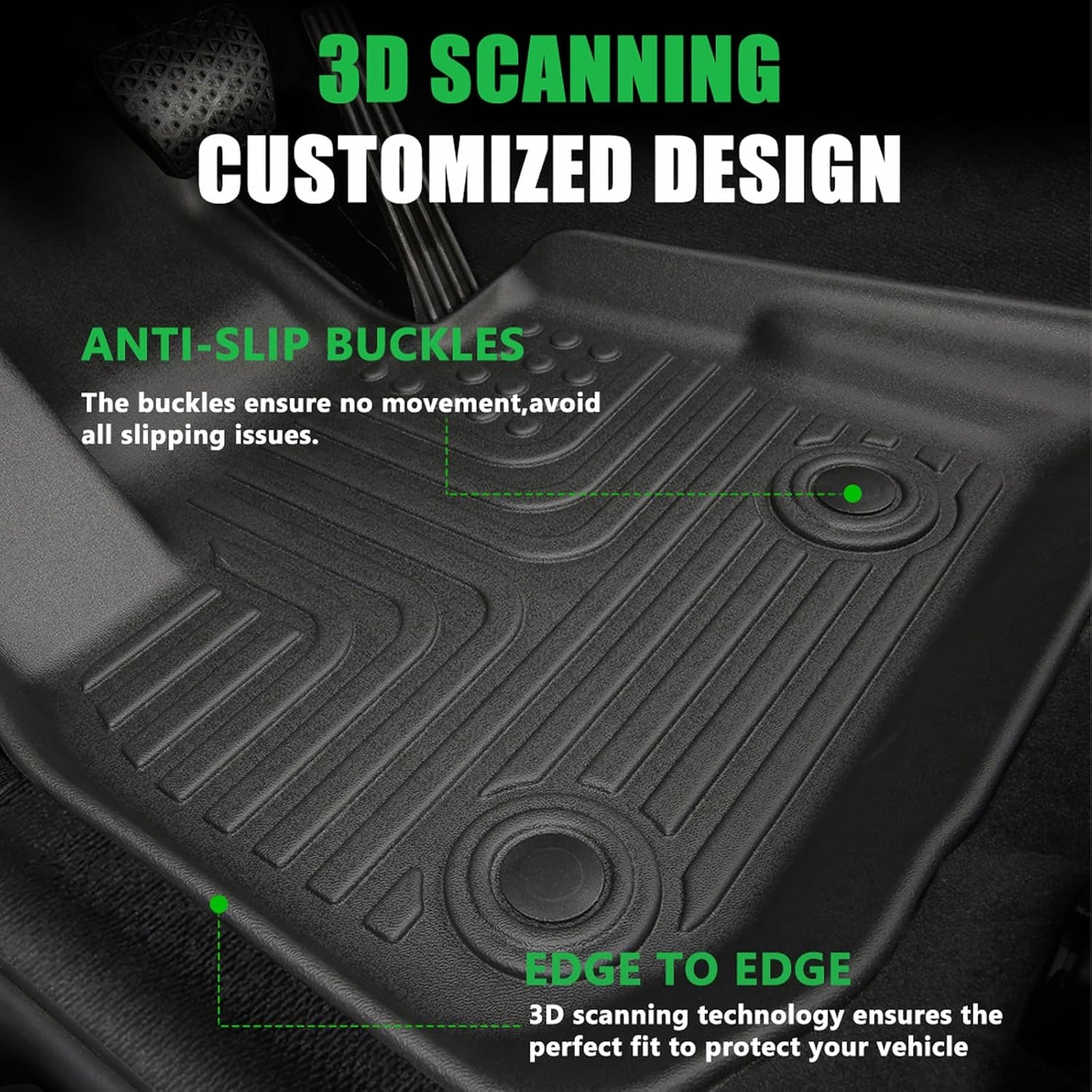 for Nissan Rogue Floor Mats 2021 2022 2023 2024 2025 (Not for Rogue Sport) S|SV|SL|Platinum Car Mats for Nissan Rogue All Weather Floor Mats Cargo Liner Accessories 2021-2025