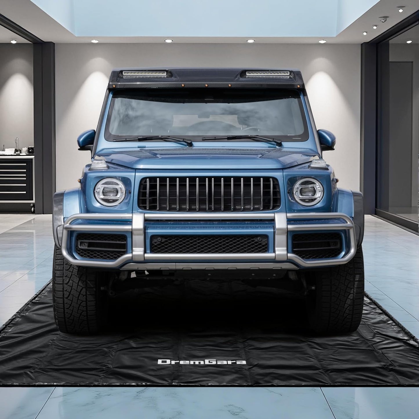 Easy to Clean Heavy-Duty PVC Garage Floor Mat with Waterproof Containment Protection for Cars SUVs Trucks Parking Garages Non-Slip Durable Containment Mat Multiple (8'6"x22')