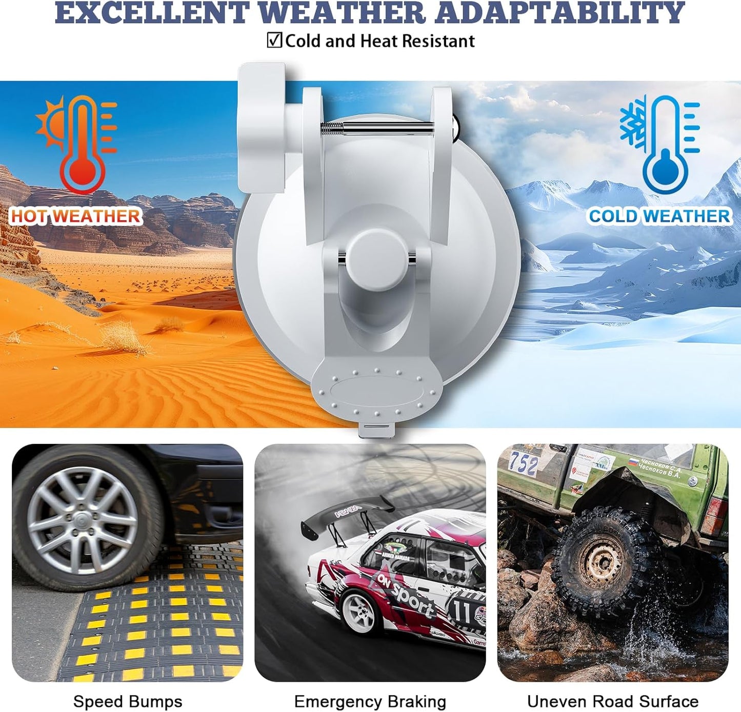 Starlink Mini Mount for Car, 360° Rotation Starlink Mini Suction Cup Mount for Car Window or Sunroof, Compact and Portable, Waterproof, Secure Mounting Kit for Travel, RVs, Boats Receive Stable Signal