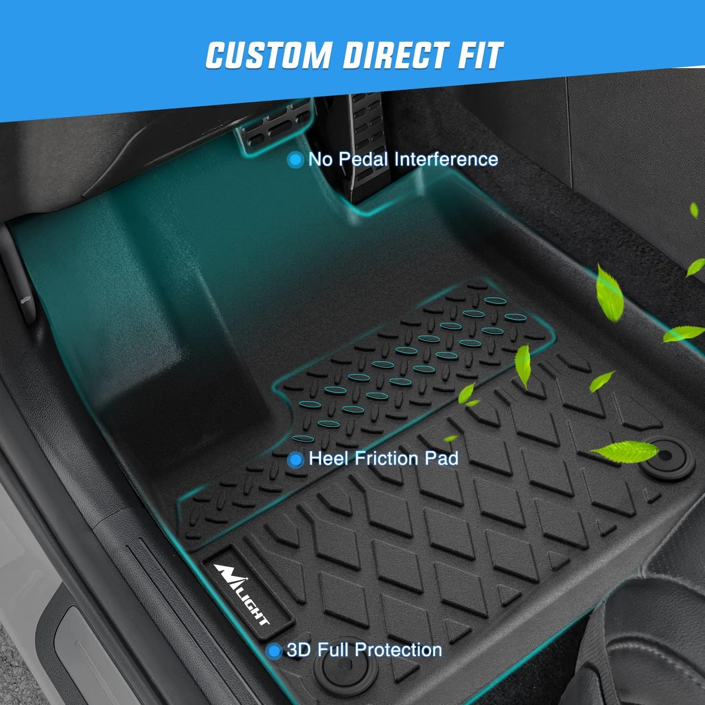 Nilight TPE Floor Mats for 2022 2023 2024 2025 Hyundai Tucson,All Weather Custom Fit Heavy Duty Floor Liners