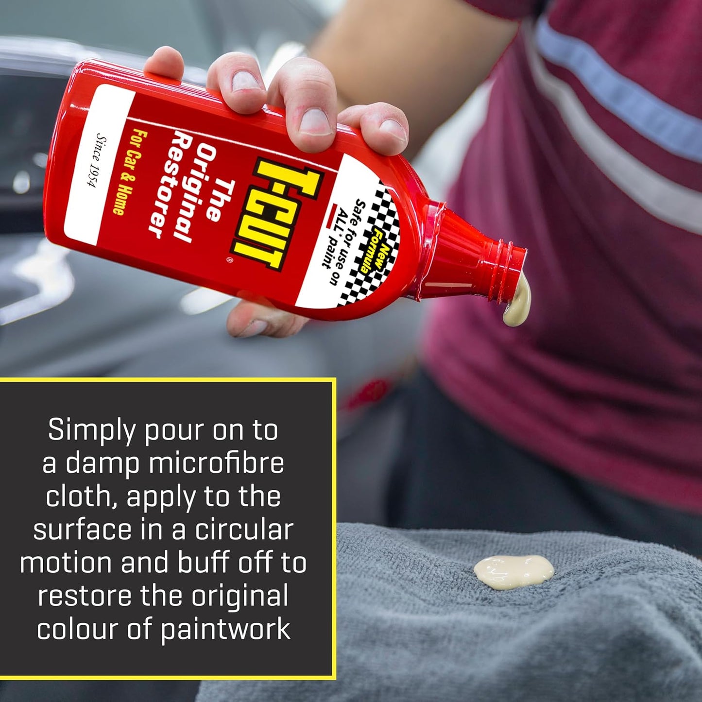 T-Cut Original Car Paintwork Restorer & Scratch Remover, 10.5 Fl Oz
