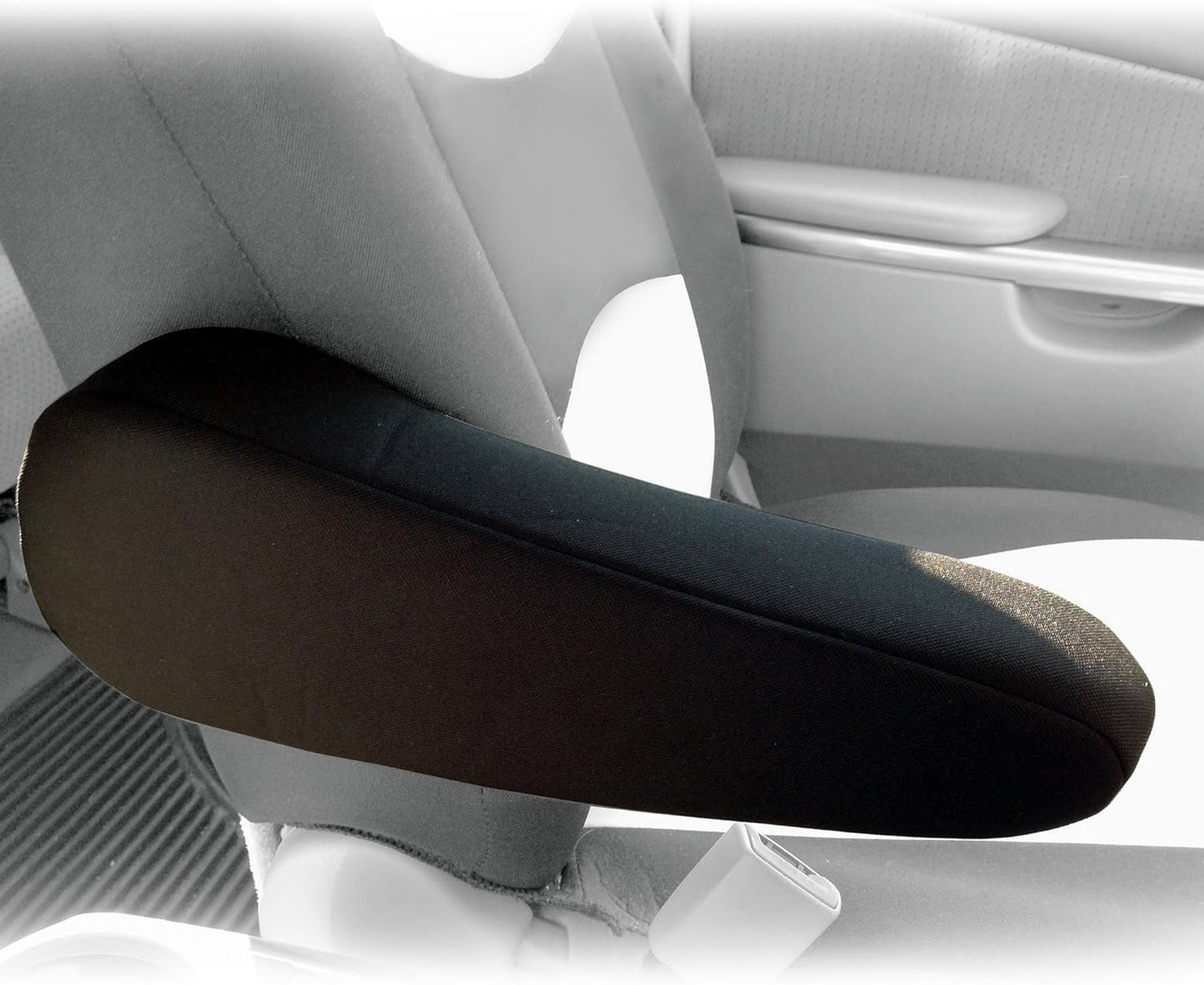 TLH Flat Cloth Fabric Armrest Covers One Pair, Black Color