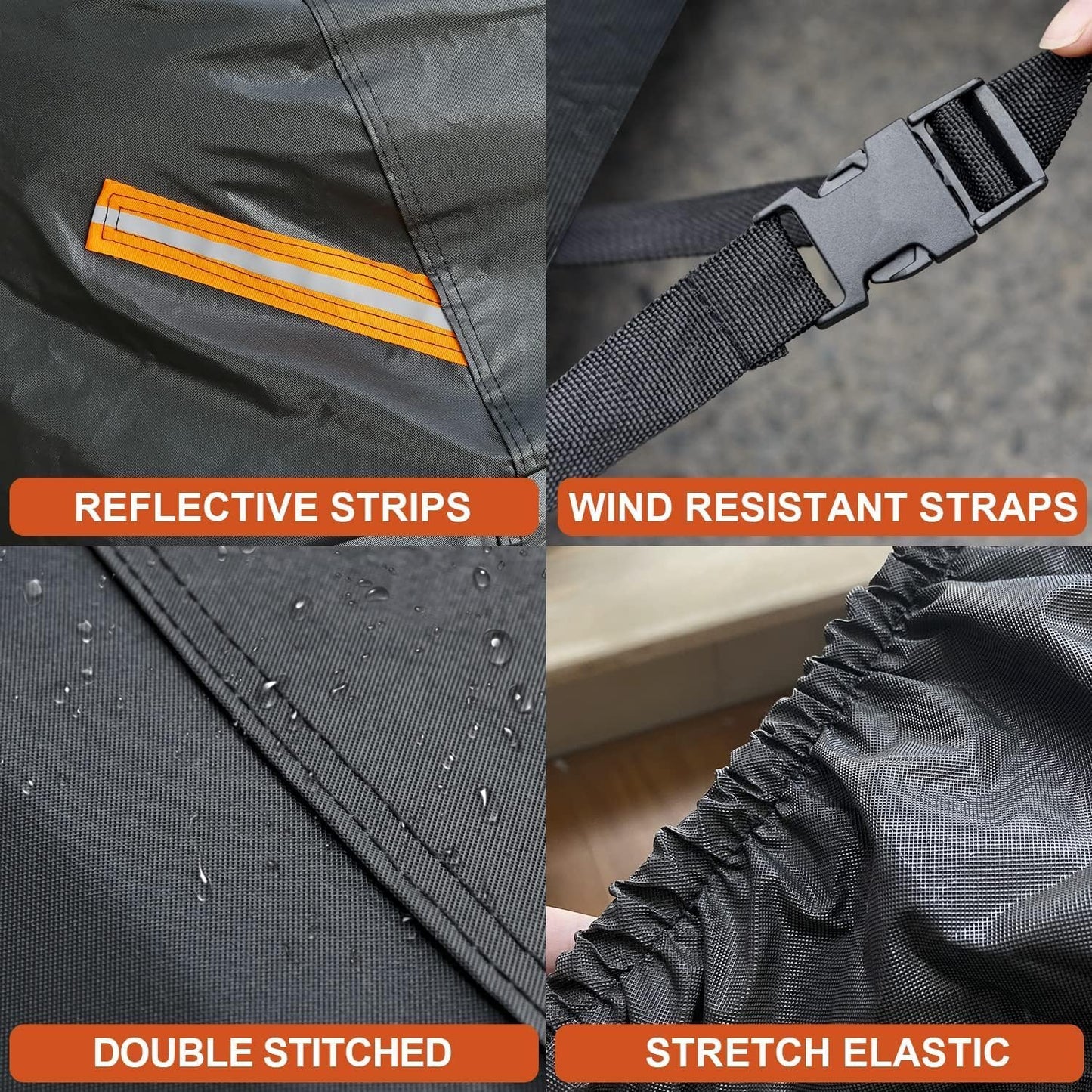 Kayme Car Cover Waterproof All Weather for Large Sedan,Outdoor Cover Fit for Ford Crown Victoria, Cadillac DTS, Grand Marquis, Lincoln Continental Town Car, Chevy Impala Caprice (209 to 218 inch)