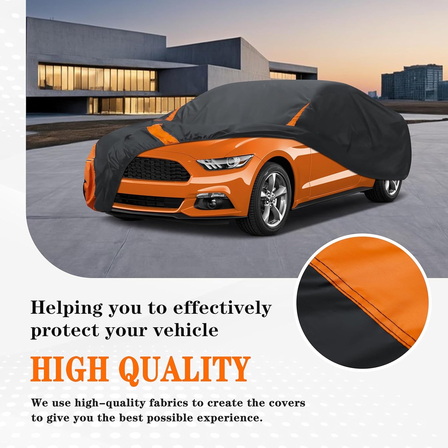 in Full Exterior Car Cover, Waterproof，UV Resistant, Dustproof, and Snowproof Fit Coupe Audi R8,Chevrolet Corvette,Ford Mustang,Dodge Challenger/Charger etc.Size Chart C3