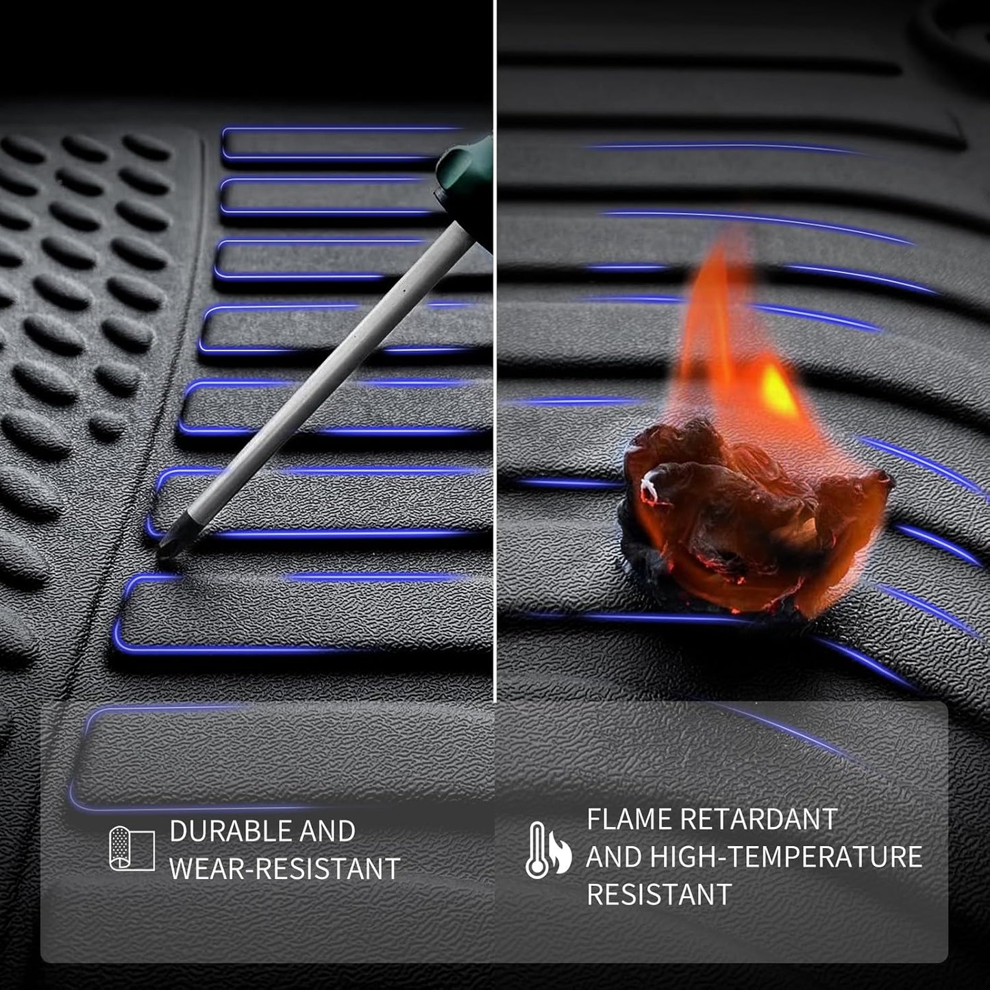 KELCSEECS® Floor Mats Custom for Buick Encore GX AWD 2020-2026 All Weather Protection TPE Floor Liners Front & Rear Row Full Set Encore GX Accessories Black