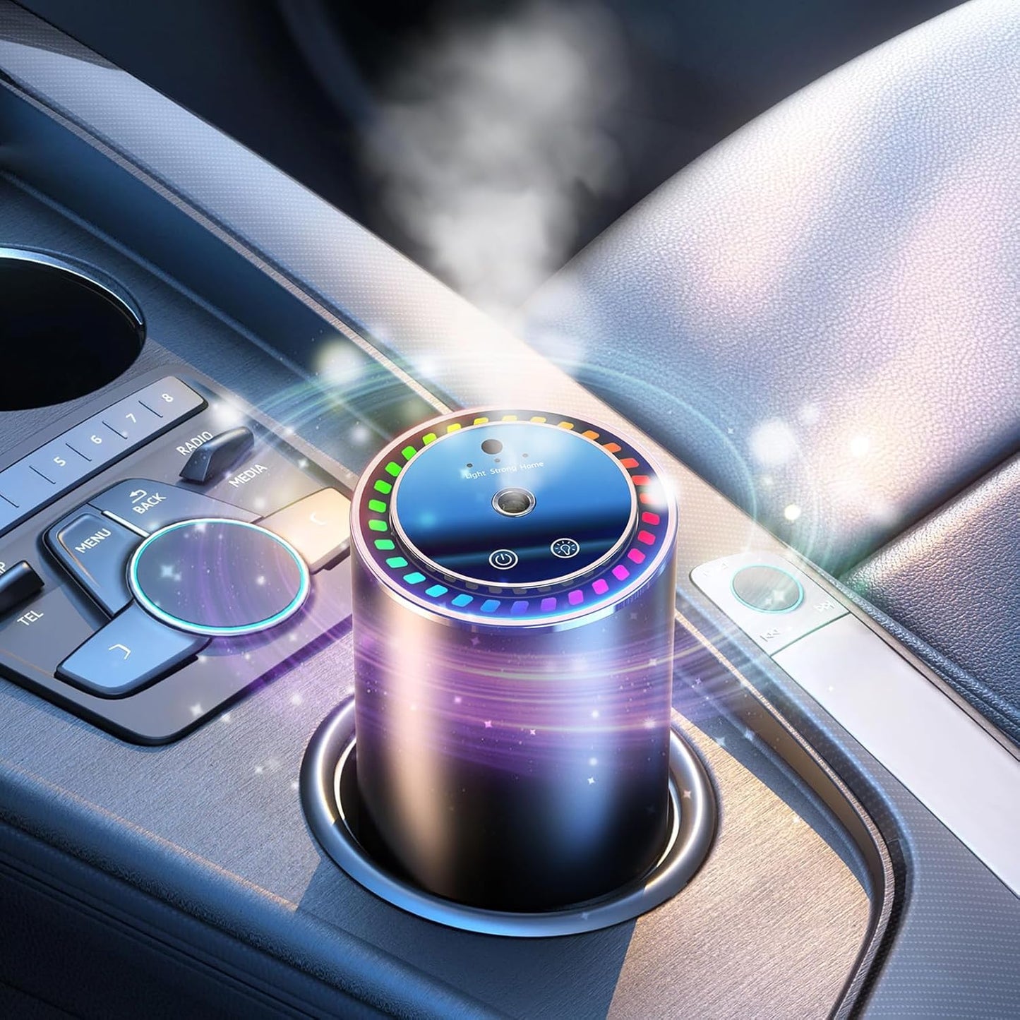 【Smart Misting Freshener·AI Auto On/Off】AREDAN Essential Oil Car Air Diffuser｜Wireless Battery Powered｜Long-Lasting Scent｜Ultra-Quiet｜Romantic Star Projection｜Home & Car Use｜Ideal Gift