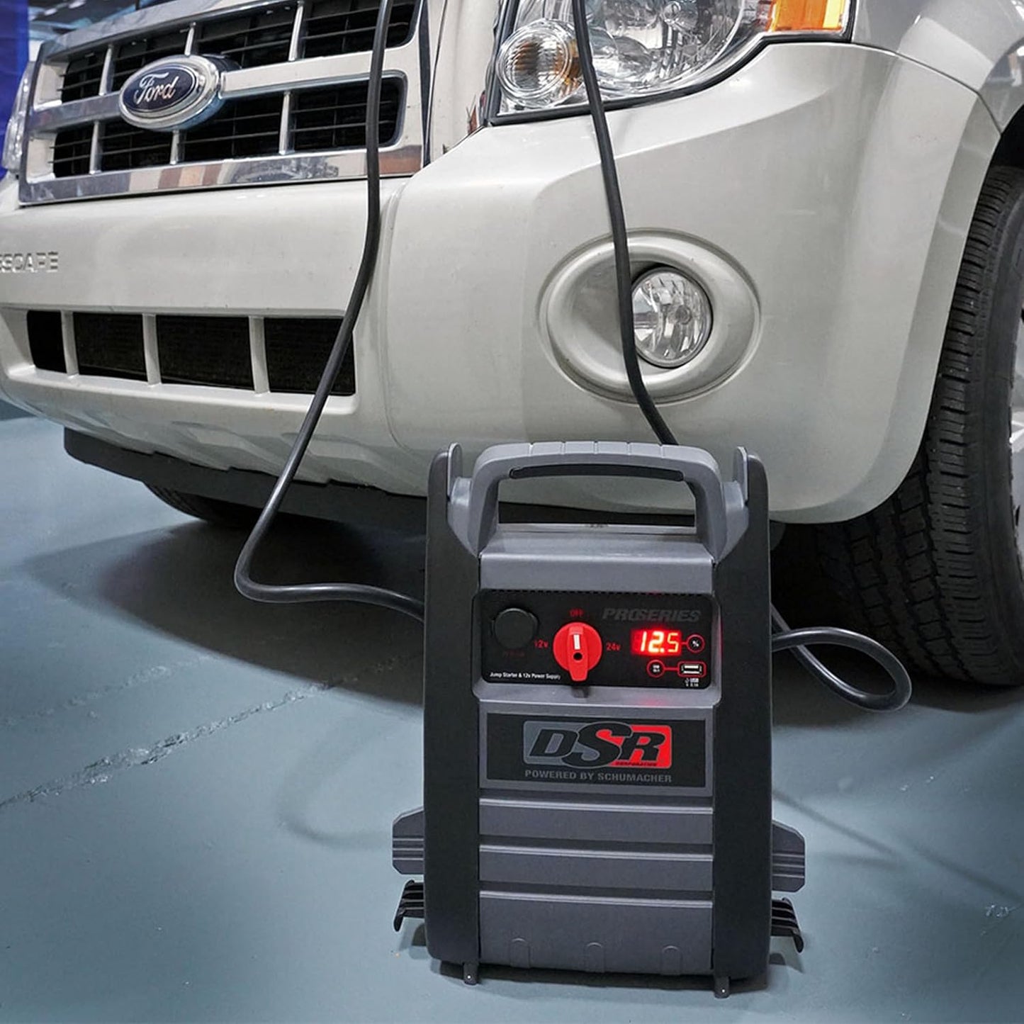 Schumacher Electric DSR ProSeries Car Battery Jump Starter - 4400 Peak Amp 12V/24V Car Starter, Jump Box & Portable Power Station - Digital Display, Heavy-Duty Booster Cables - DSR166