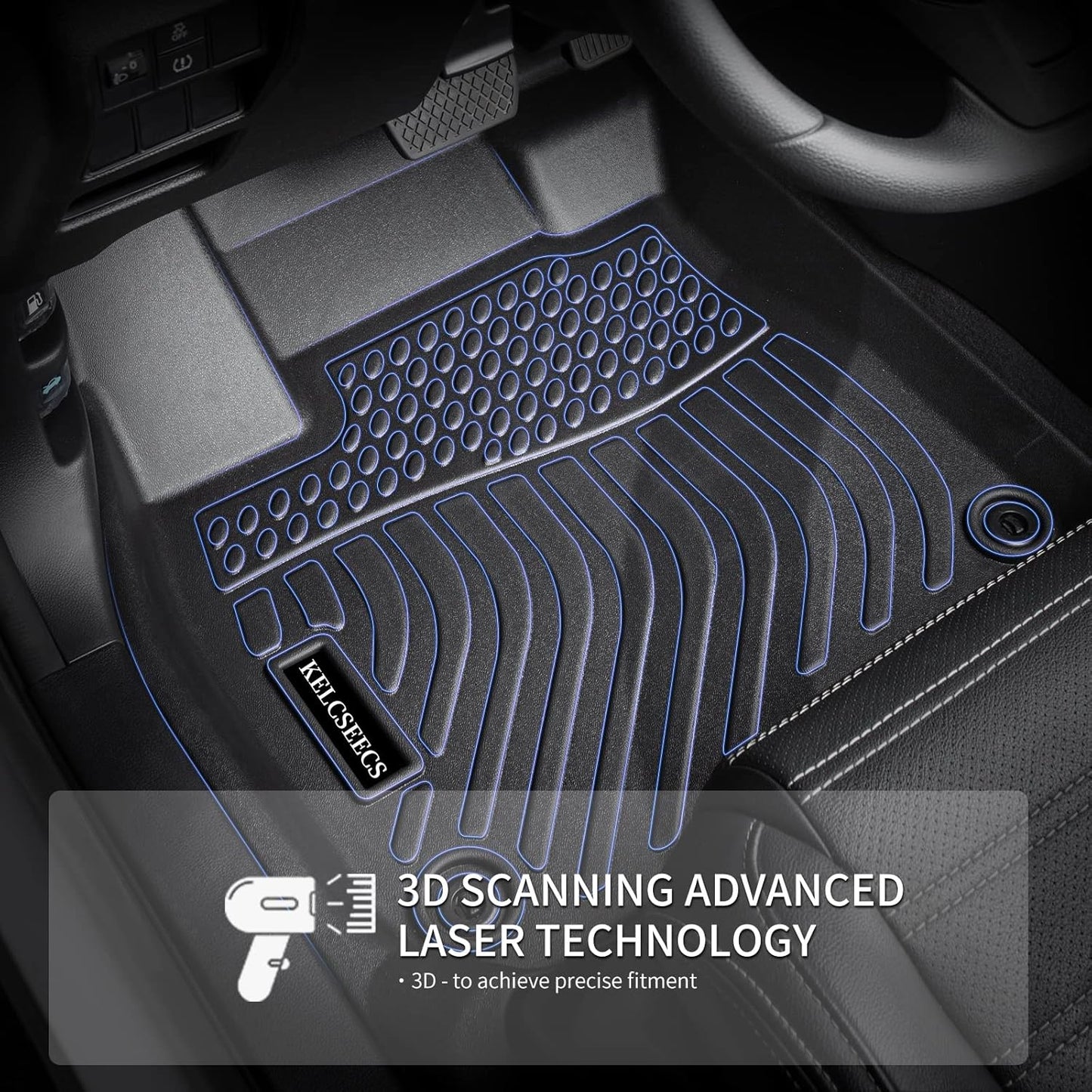 KELCSEECS Floor Mats Custom for Nissan Sentra 2025 2024 2023 2022 2021 2020 Waterproof Car Mats All Weather Mats Guard TPE Heavy Duty Automotive Floor Liners Front& Rear Row Full Set Black Accessories