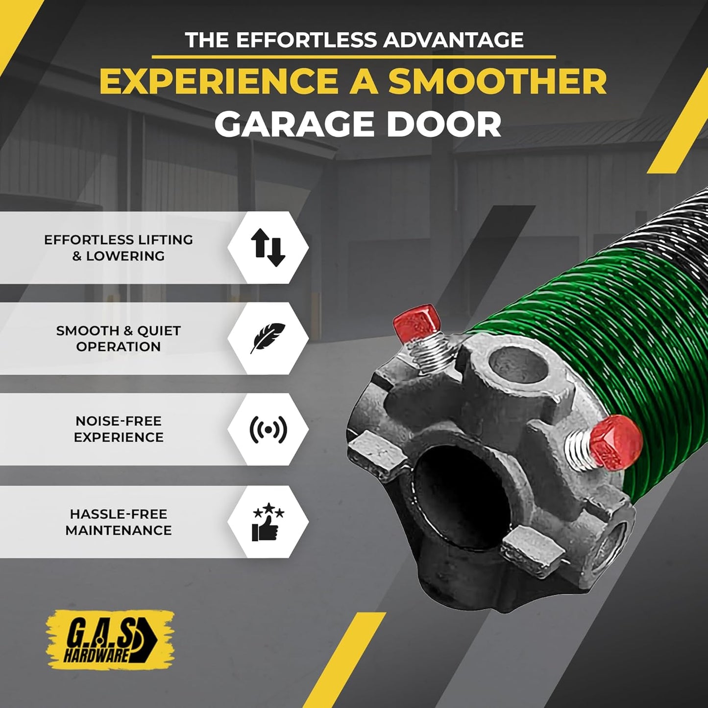 Garage Door Torsion Spring 243x1.75x31 Includes 1” Steel Bearing, Non-Slip Gloves, and Winding Bars for Left Side of Garage Door Precision E-Coating 5-Year Warranty Min. 30,000 Cycles (Red Cone)