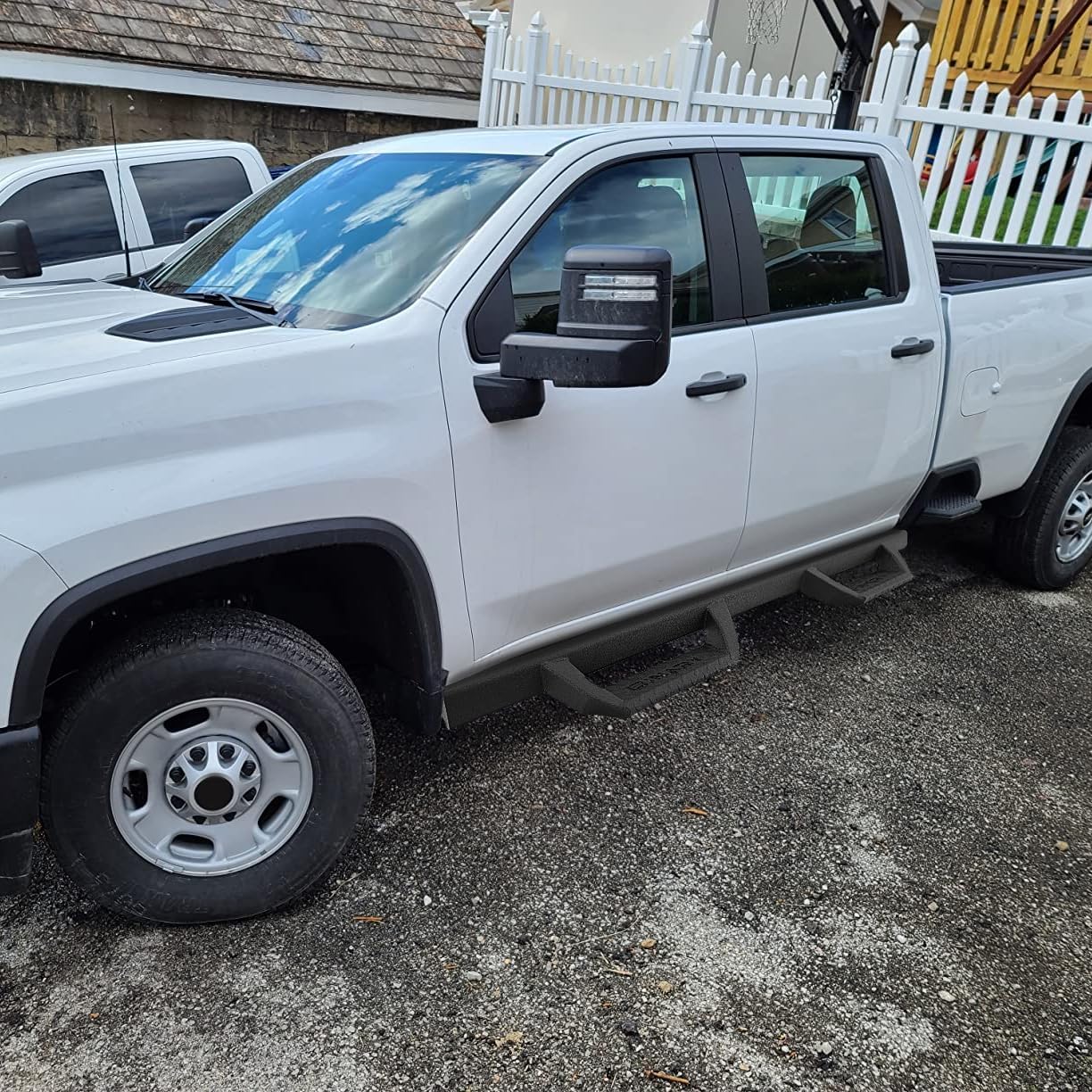 BINARY STAR Running Boarads Compatible with Vehicle 2022-2025 Toyota Tundra CrewMax Cab, 4.3 Inch Drop Down Tundra Side Steps Side Bars, Black Step Bars Made with Carbon Steel.