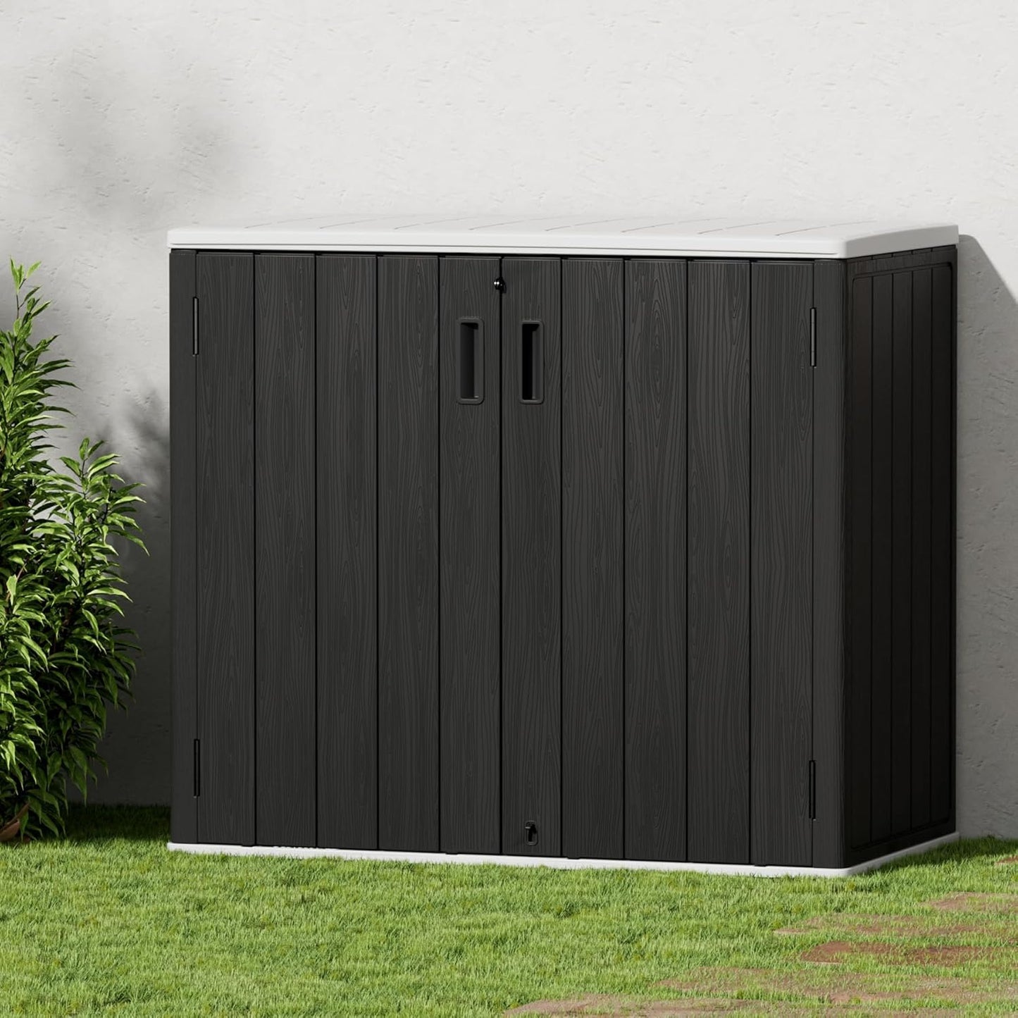 37Cu.ft Outdoor Storage Shed Waterproof,Horizontal Outdoor Storage Cabinet for Patio & Garden Shed, Garage, Pool Storage.