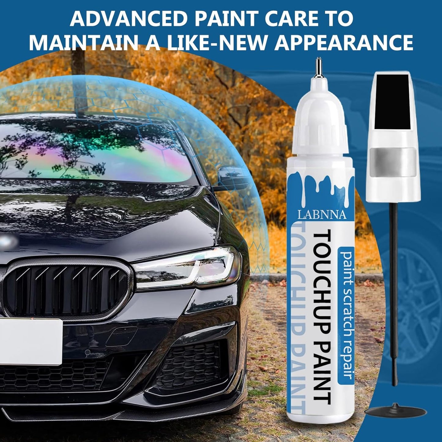 Carbon Black (416) Touch Up Paint for BMW-Exact Match 2 in 1 touchup Paint Pen for Chips and Nicks Repair Car Paint Scratch Repair Kit