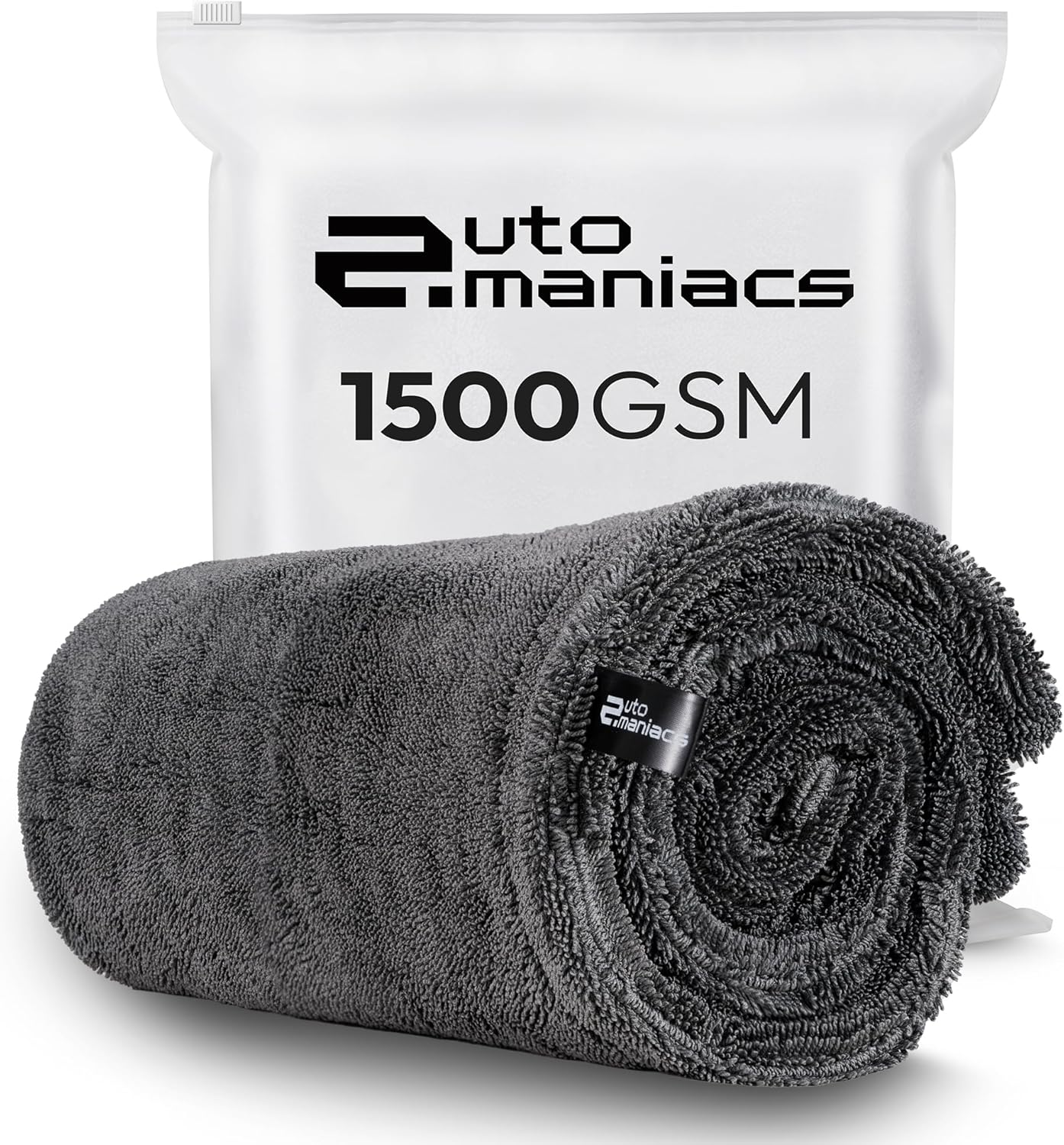 AutoManiacs Drying Towel for Car Detailing, 1500 GSM Ultra Super Absorbent, 24"x36" XL Soft Microfiber Towels for Cars, Twisted-Loop & Streak Free Microfiber Towels for Cars, Trucks, SUVs