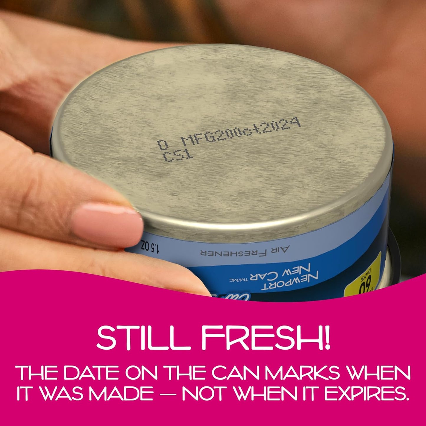 Can Air Freshener and Odor Neutralizer by California Scents, Set of 12 Spillproof Cans for Home and Car, Assorted Scents, 1.5 Oz Each