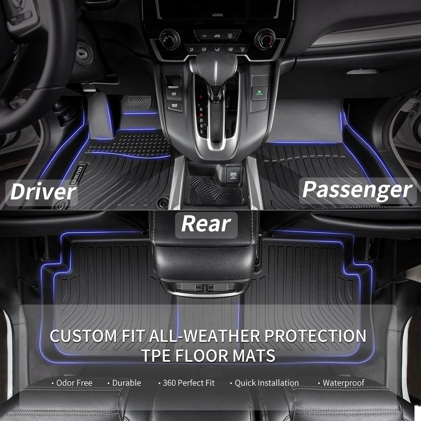 KELCSEECS Floor Mats & Cargo Liner Custom for Nissan Murano 2024-2018 2017.5 All Weather Car Mats TPE Floor Liners Murano Accessories