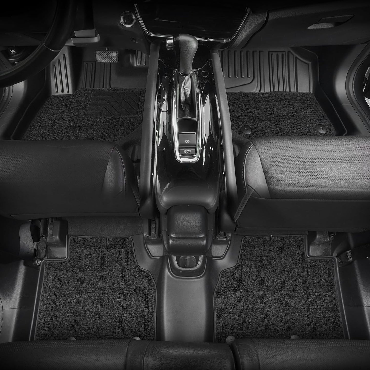 TPE Floor Mats & Carpet Mats Fit for HRV: 2016-2021 2022 Honda HRV Double Floor Mats All Weather Durable TPE Anti-Slip Car Floor Liner Waterproof Custom Fit Front and Rear Row Liner Car Mats HRV