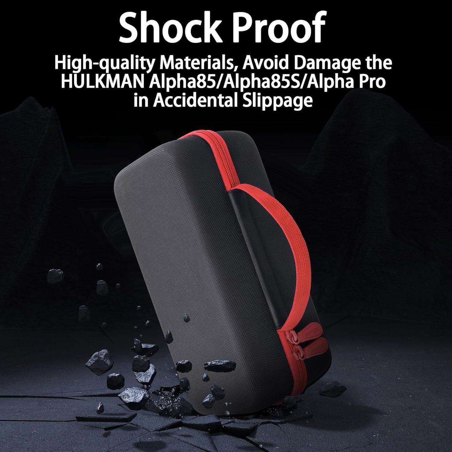Aenllosi for HULKMAN Alpha85/Alpha85S/Alpha Pro Jump Starter Hard Carrying Case, Black+Red (Case Only)