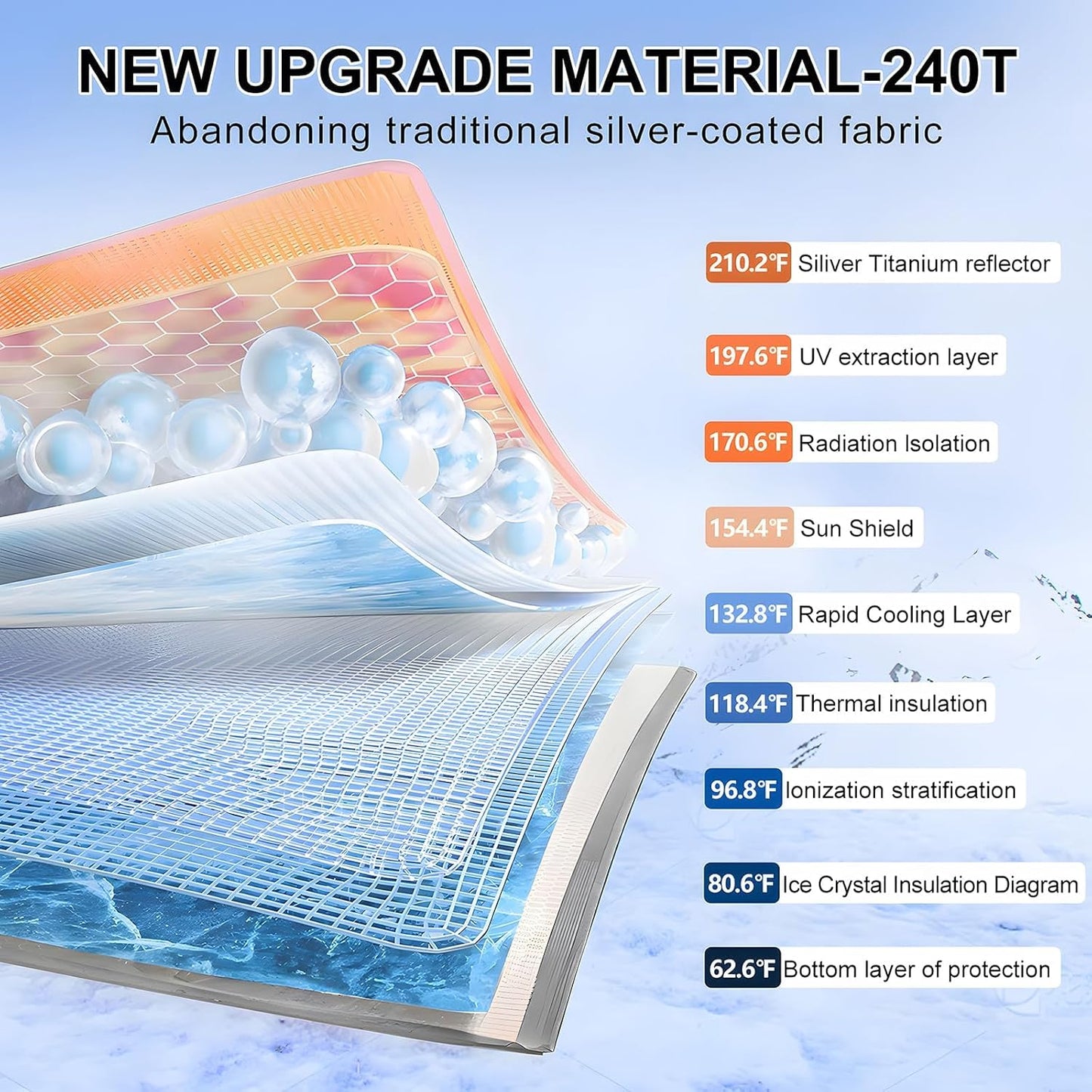 T TGBROS Windshield Sun Shade for Hyundai Santa Cruz Accessories 2022-2024 2025 Foldable Sun Shield Reflective Polyester Sun Visor Cover Custom Fit Block Heat and Sun Protection