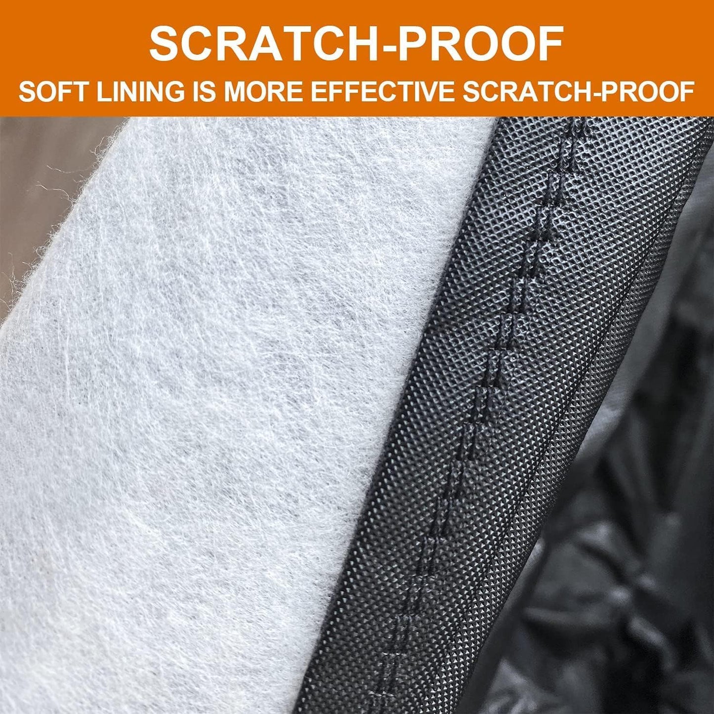 Kayme 7 Layers Heavy Duty SUV Car Cover Waterproof All Weather, Full Exterior Cover Outdoor Snow Sun Uv Protection with Zipper for Automobiles, Universal Fit for SUV Jeep (Up to 181 inch)