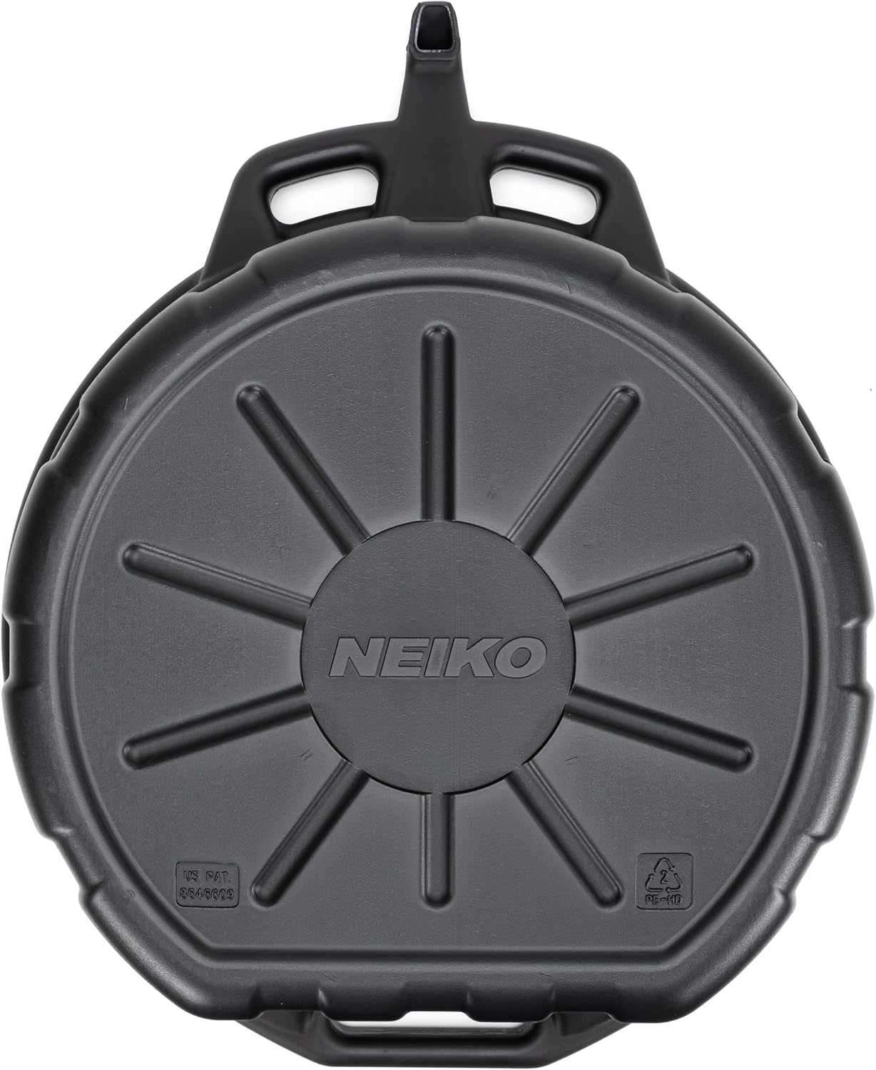 NEIKO 20760A Large Oil Drain Pan, 4 Gallon (16L) Capacity, Black Plastic Anti Splash Oil Pan, Motor Oil Drip Catcher Pan, Non Spill Pour Spout, Oil Catch Pan for Changing Oil, Oil Drain Container