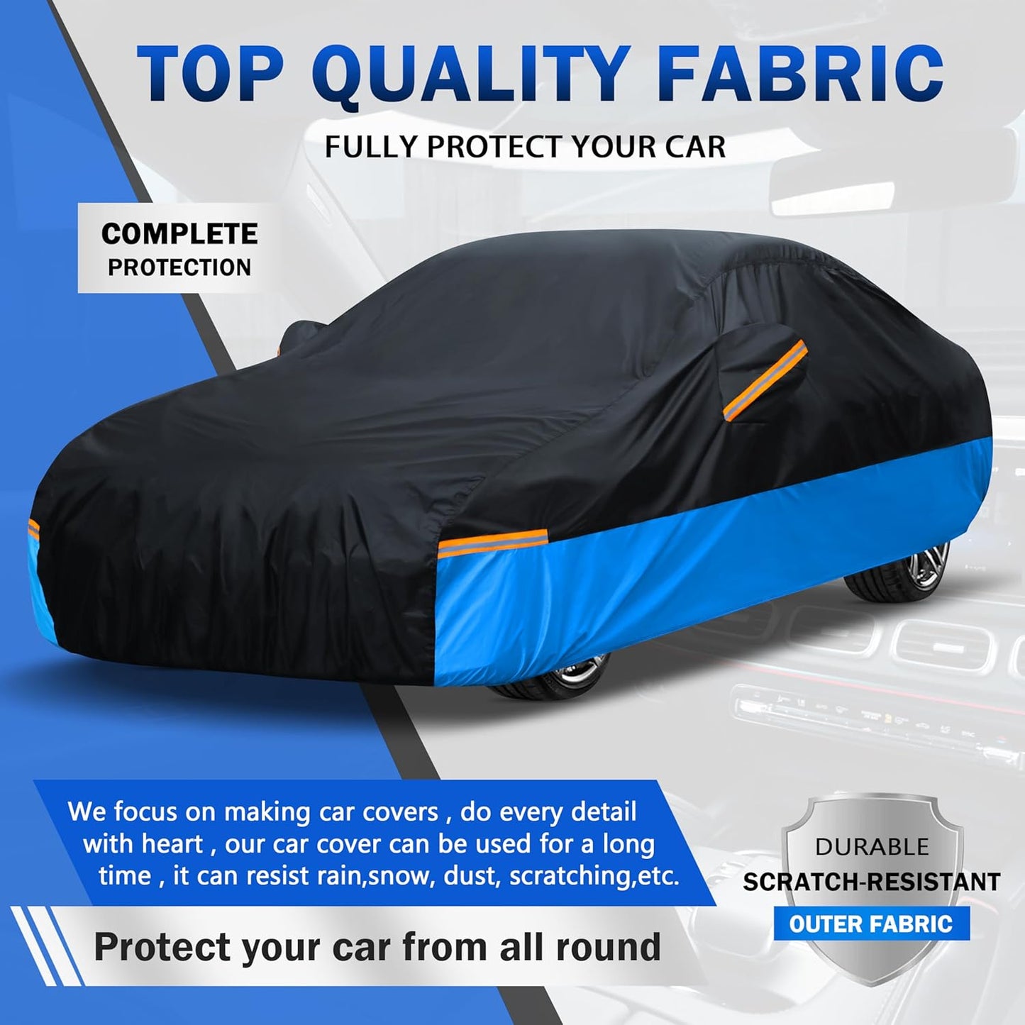 Car Cover Waterproof All Weather Outdoor Windproof Dustproof UV Protection Fit Coupe Mazda Miata/MX-5, BMW Z1/Z3/Z4, Honda S2000, Chrysler Crossfire, Saturn Sky, Pontiac Solstice etc.