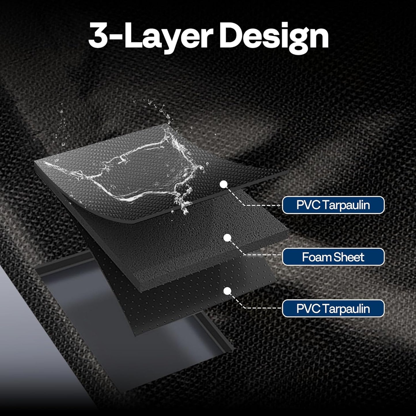 VIVOHOME Containment Mat (8'6" x 20') with Stay Put Corner, PVC Garage Mats for Floor, Heavy Duty Garage Parking Mat with a Squeegee