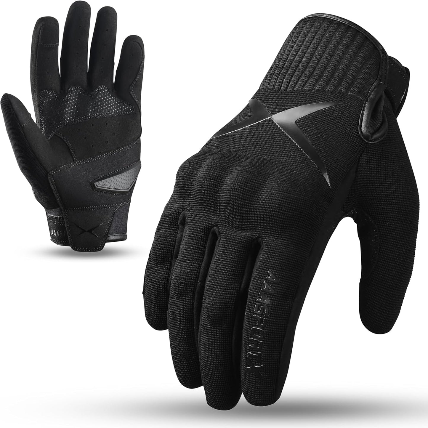 Breathable Motorcycle Gloves for Men with Kevlar & TPR Palm Protection Hard Knuckles Touchscreen