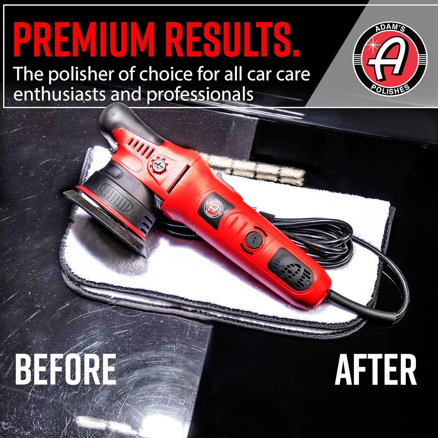 Adam's 9mm Dual Action Car Polisher - Buffer Car Scratch Remover for Car Detailing