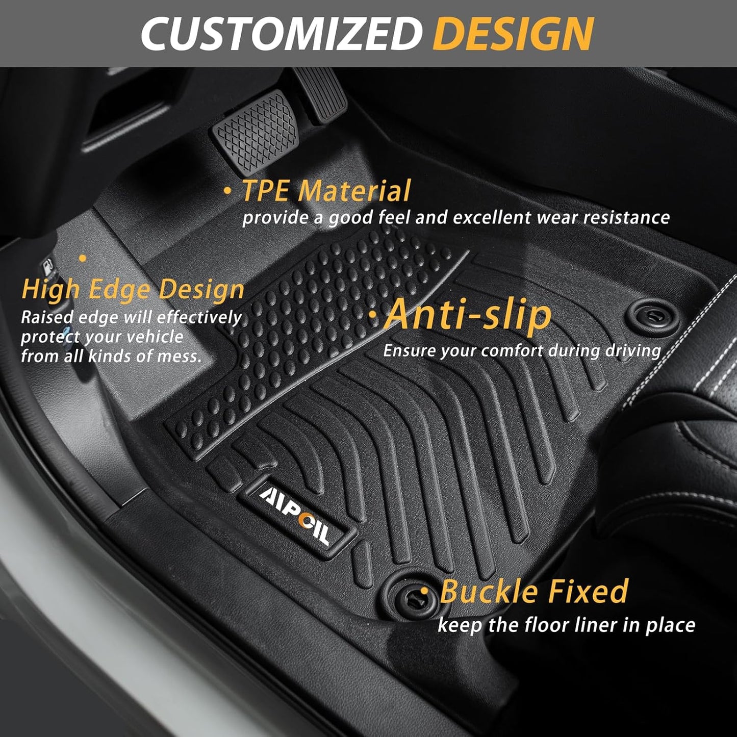 AIPOIL® Floor Mats & Cargo Liner Set for 2023-2025 Mazda Cx50 Hybrid | All-Weather | Easy to Clean | All-Round Protection丨Full Set Automobile mats Accessories.