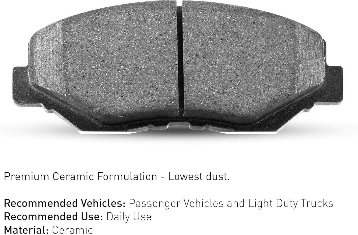 R1 Concepts Front R1 Concepts Ceramic Series Brake Pad With Rubber Steel Rubber Shims