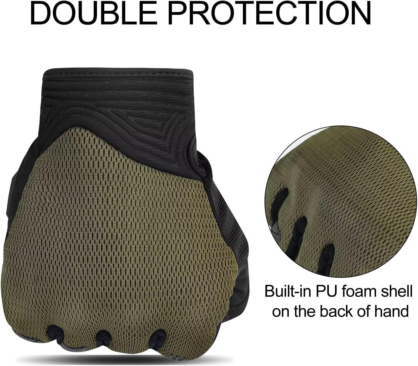 INBIKE Breathable Mesh Motorcycle Gloves for Men/Women, Shell Protection, Reflective, TPR Palm Sliders, Touchscreen Motorbike Gloves for ATV BMX MTB Riding