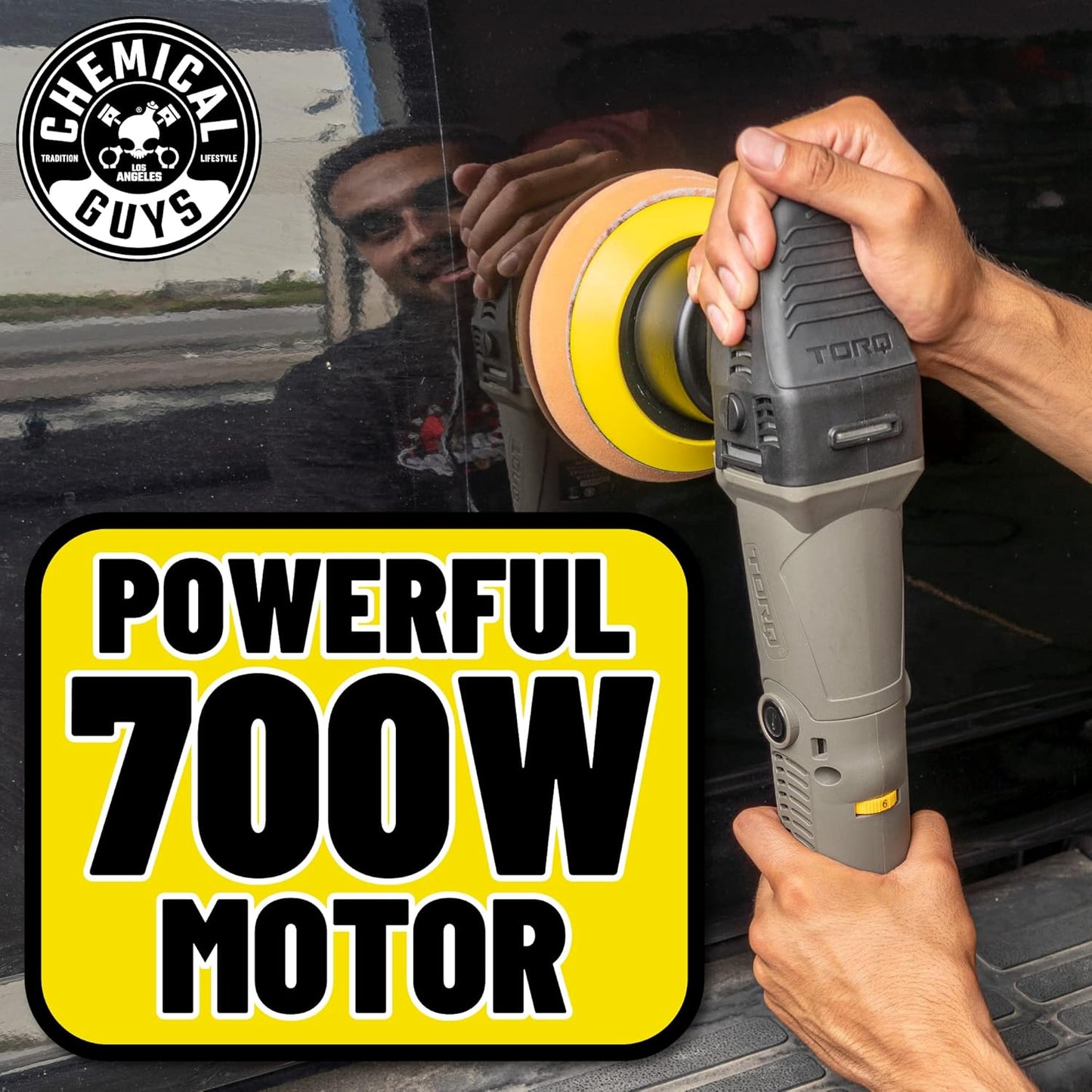 Chemical Guys BUF612 TORQX Random Orbital Polisher, One-Step Scratch & Swirl Removal Kit - 8 Items