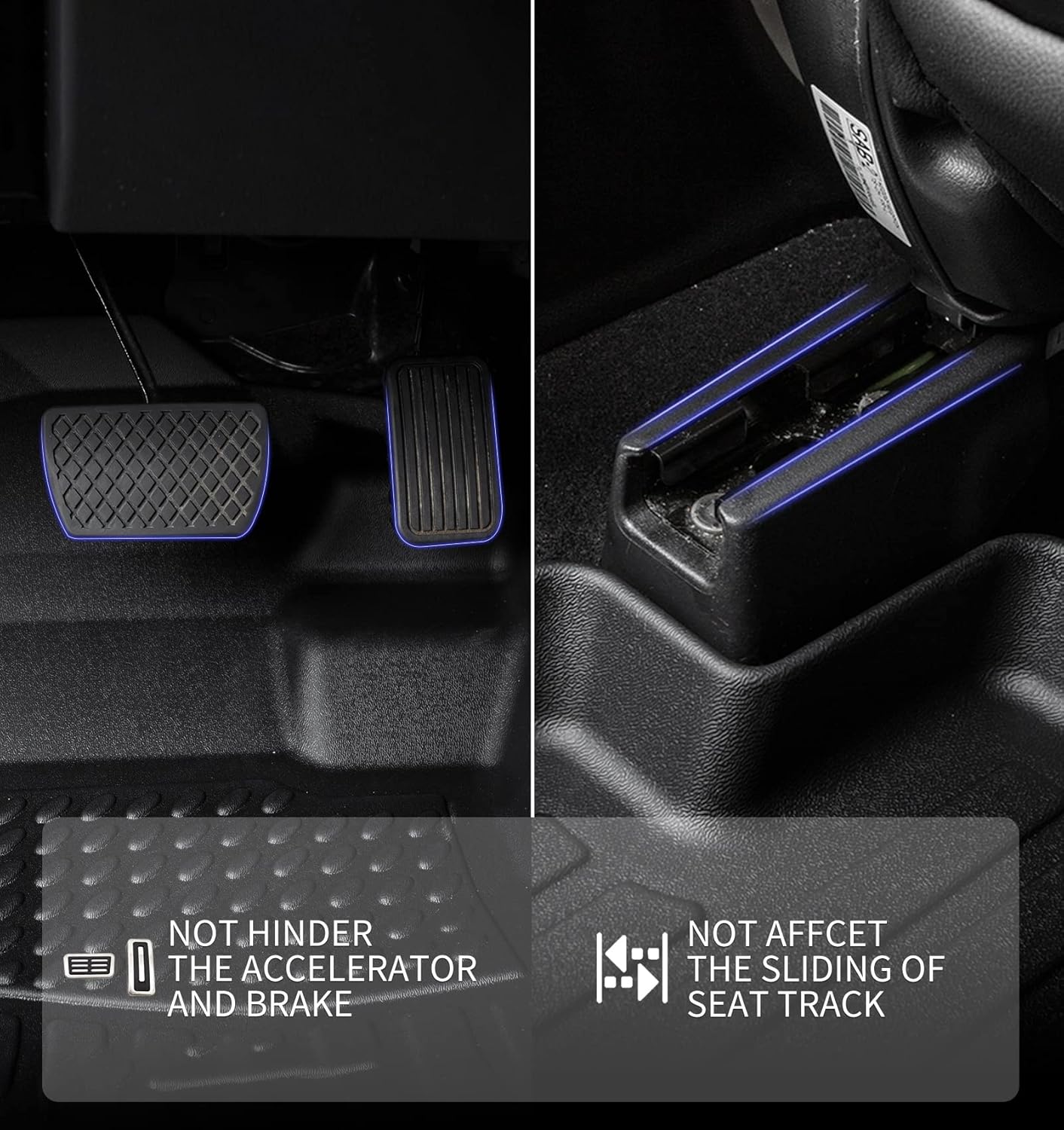 KELCSEECS Floor Mats Custom for Nissan Rogue 2020 2019-2014 (Not Fit Sport Models) All Weather Protection TPE Heavy Duty Automotive Floor Liners Fits Front& 2nd Row Full Set Accessories Black