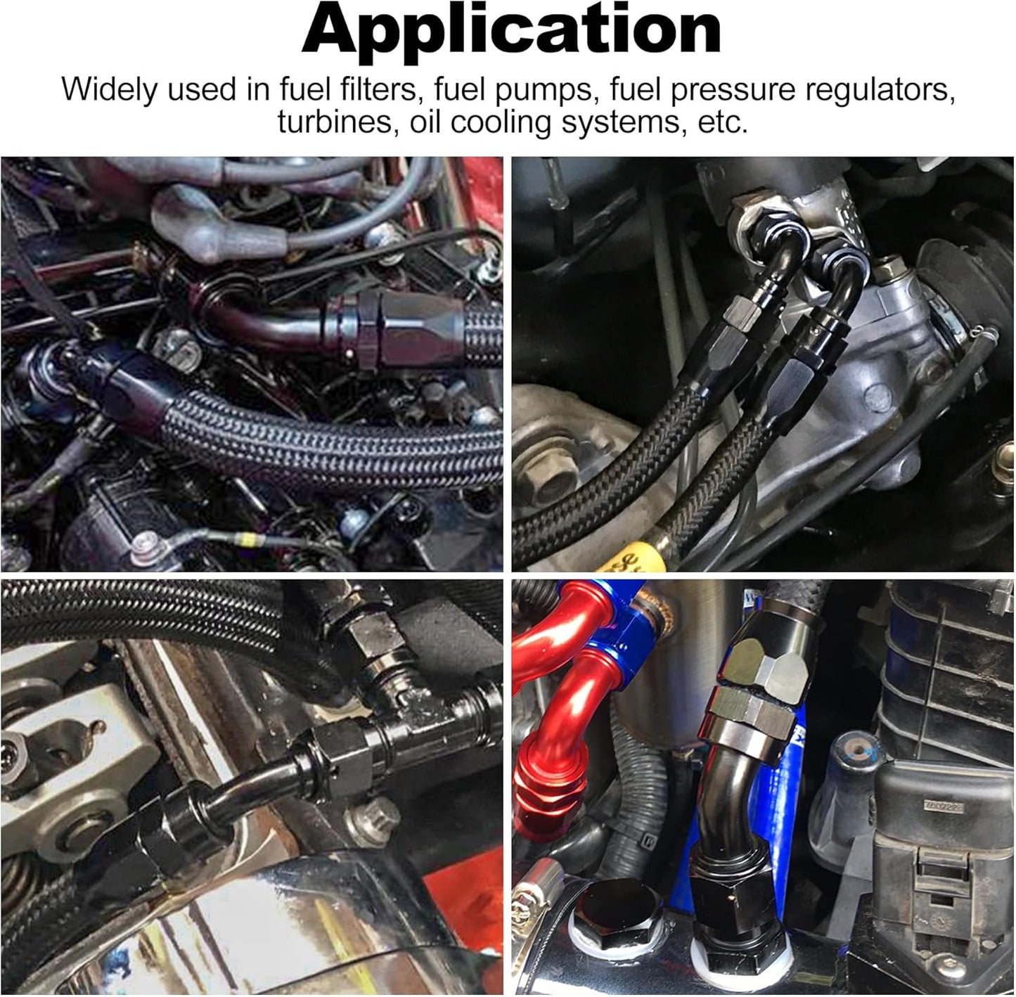 EVIL ENERGY 4AN 45 Degree One Piece Full Flow Hose End Fitting Swivel For CPE Braided Hose