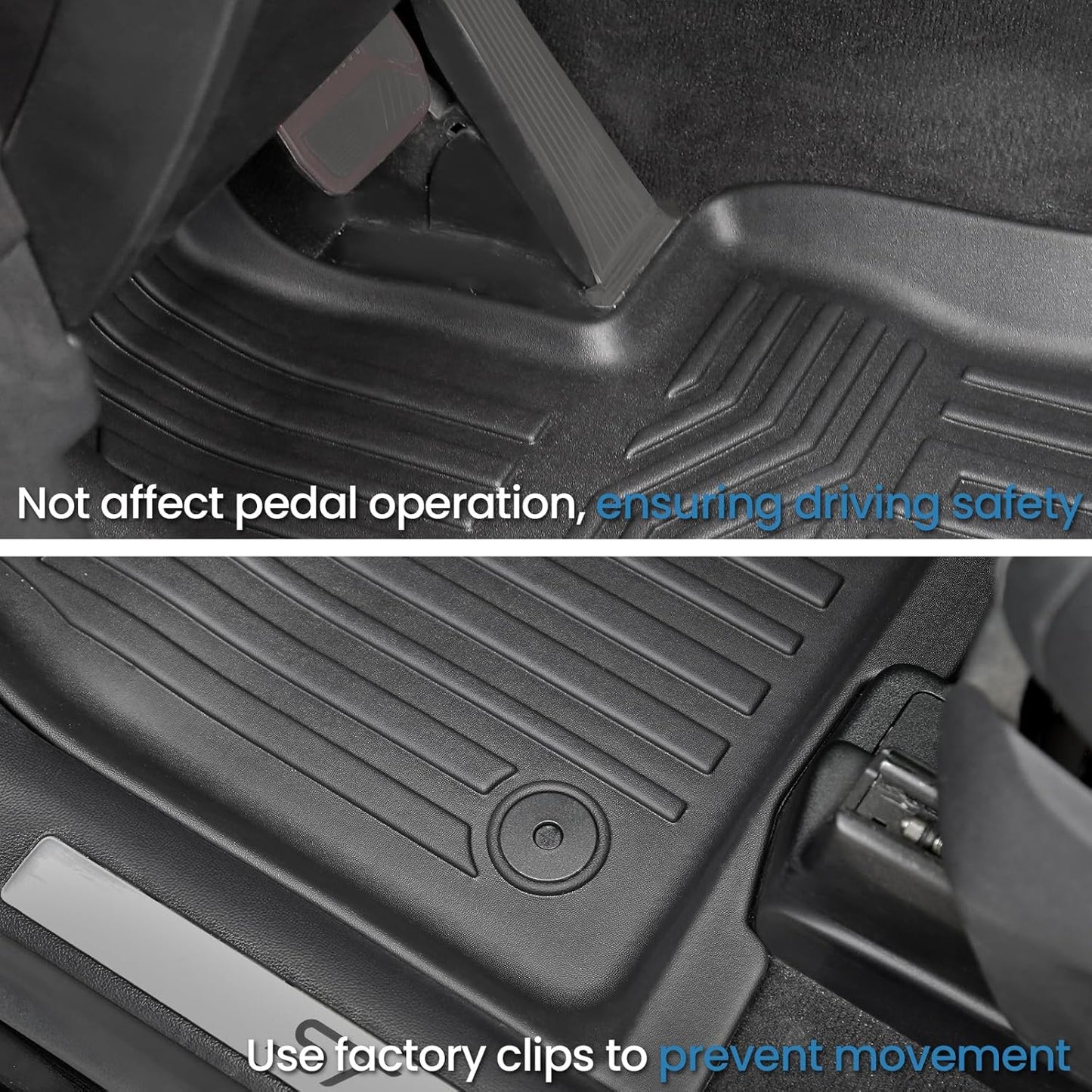 Floor Mats for 2020-2024 2025 Ford Explorer 6 Seats Captain Chairs Car Mat Accessories, All Weather TPE Cargo Mat Backrest Mats Active/ST Line/ST/Platinum(6 Seat Floor Mats+2-in-1 Cargo Mat)