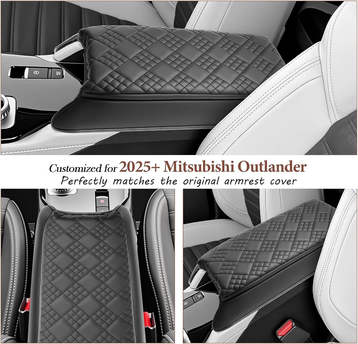 SKTU for 2025 Mitsubishi Outlander Center Console Cover for 2025+ Mitsubishi Outlander Armrest Cover Mitsubishi Outlander 2025 Accessories Console Cushion 2025 Outlander Seat Box Cover (Thickened)