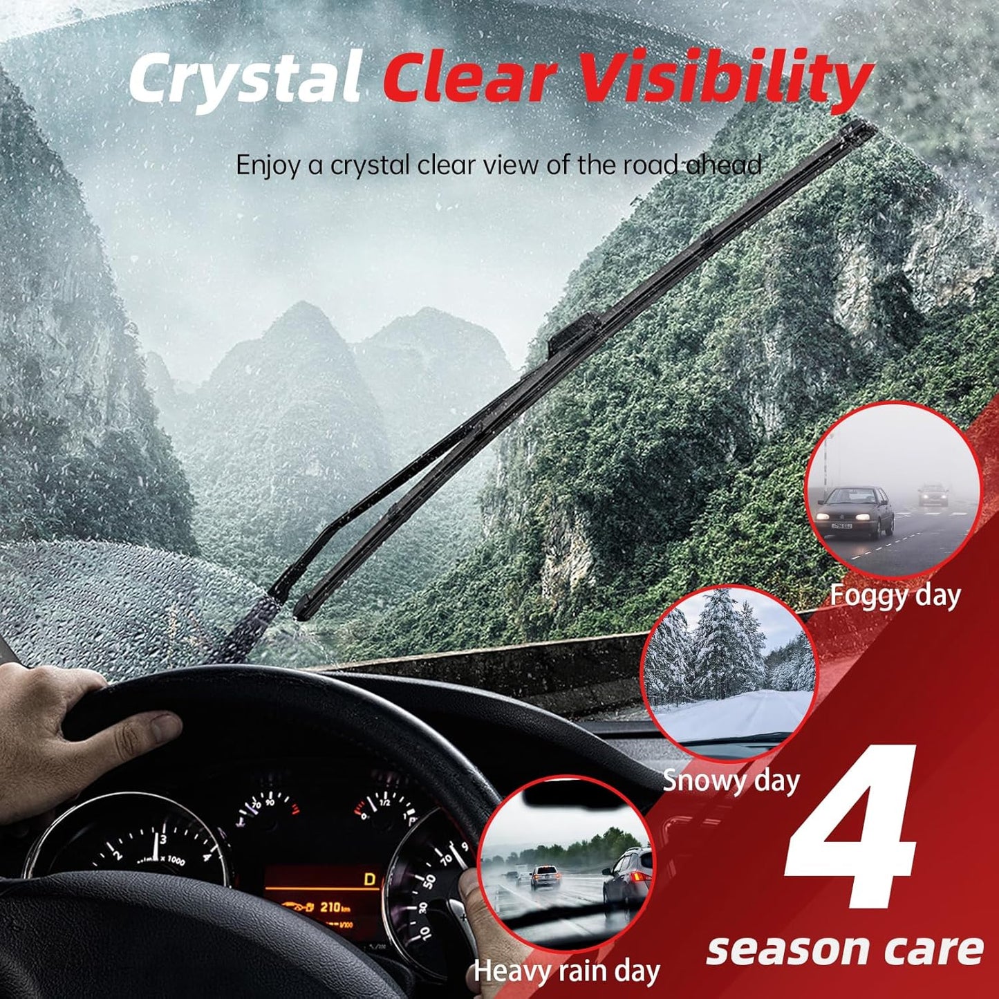 OTUAYAUTO Windshield Wiper Blades - Replacement for Subaru Outback 2020-2024, Front and Rear Wiper Blade, Top Lock - 26"+18"+16" (Pack of 3)