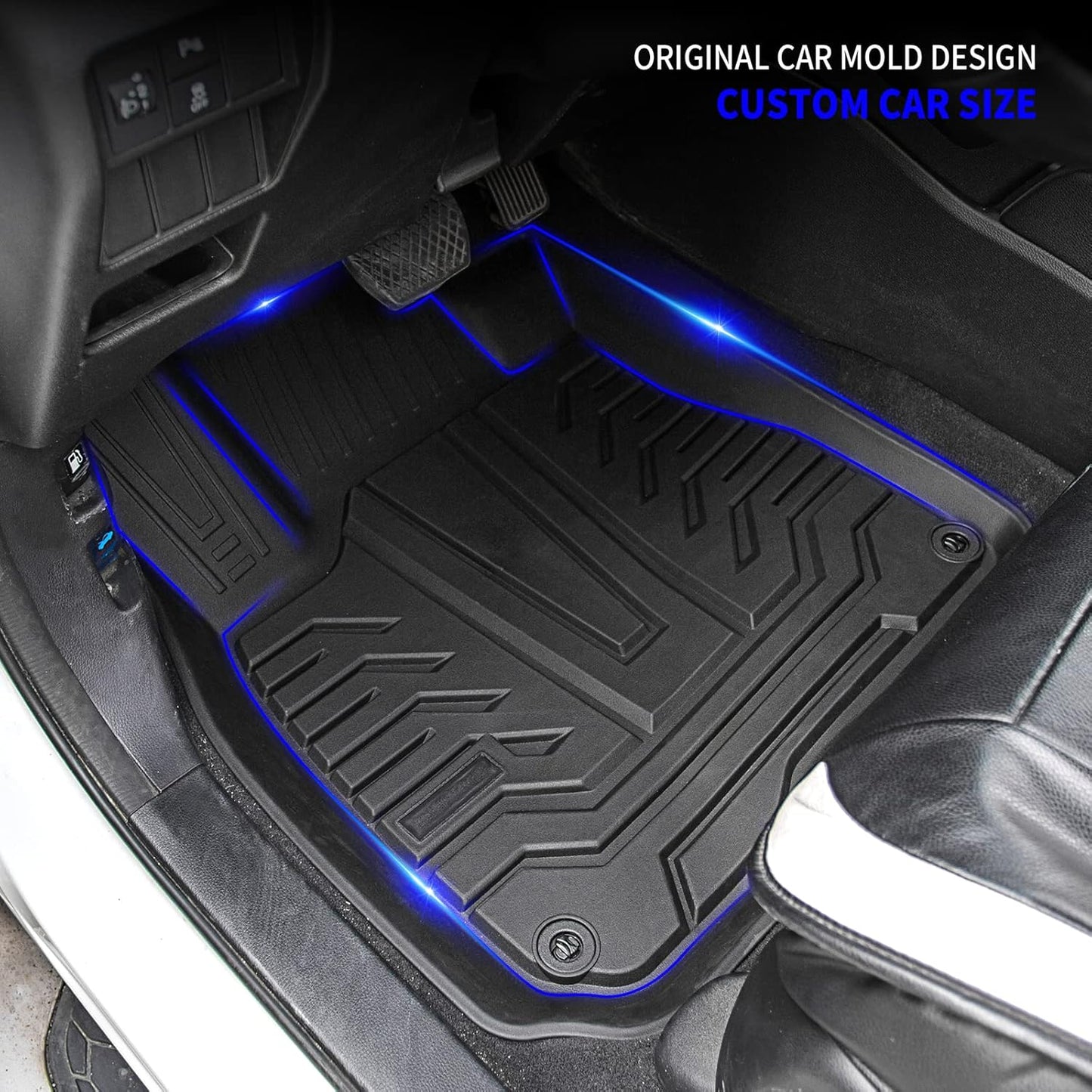 Rongtaod Floor Mats Compatible with 2017-2022 Honda CRV Cargo Liner Trunk Mat TPE All Weather Trunk Liner 2021 CR-V Accessories (Trunk Mats+Floor Mats)