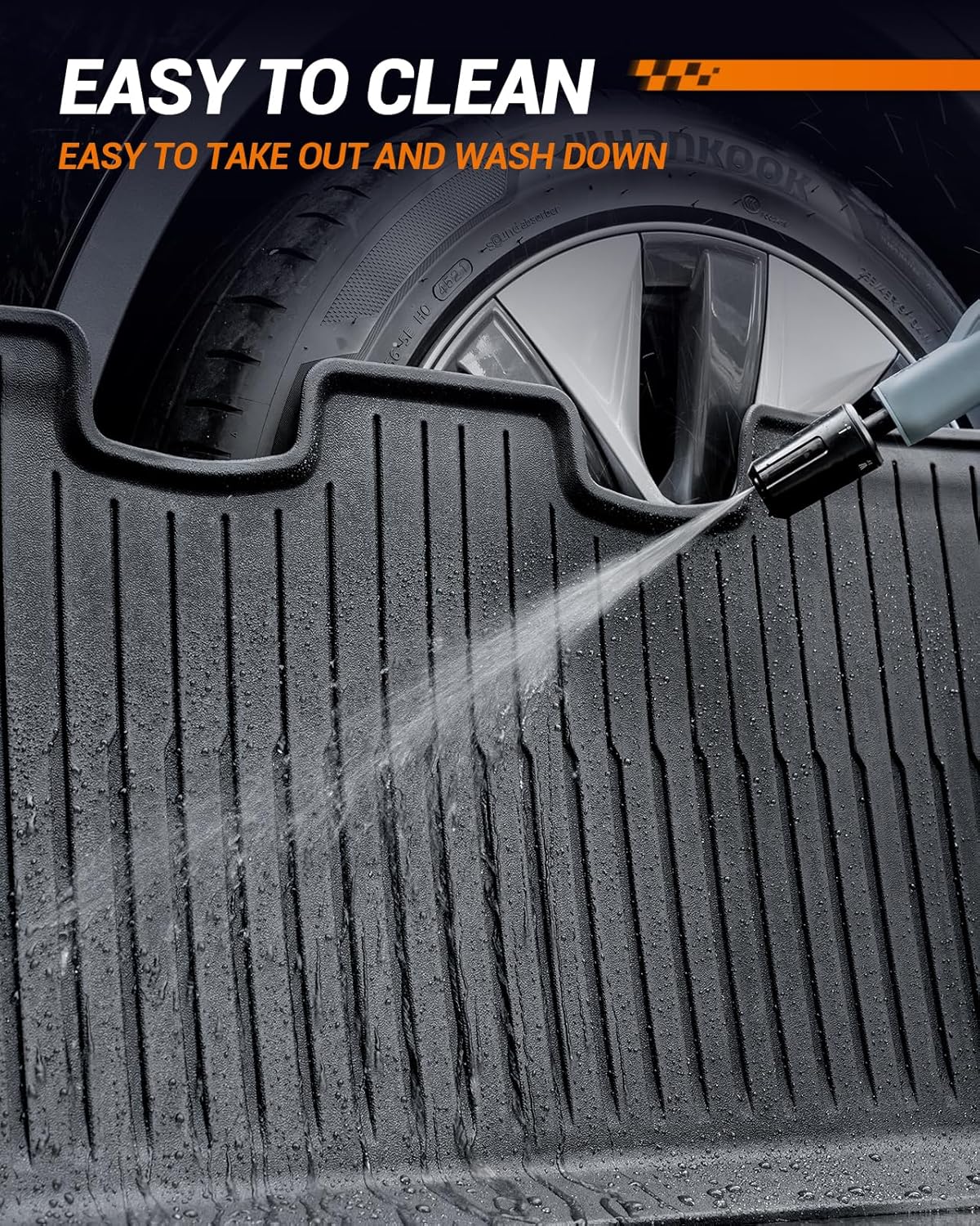 2024 2025 Tesla Model 3 Floor Mats All Weather Full Set Made by SEALIGHT- Custom Fit for Model 3 Highland, Premium TPE Floor Liners, Waterproof, Anti-Slip & Easy to Clean Car Mats