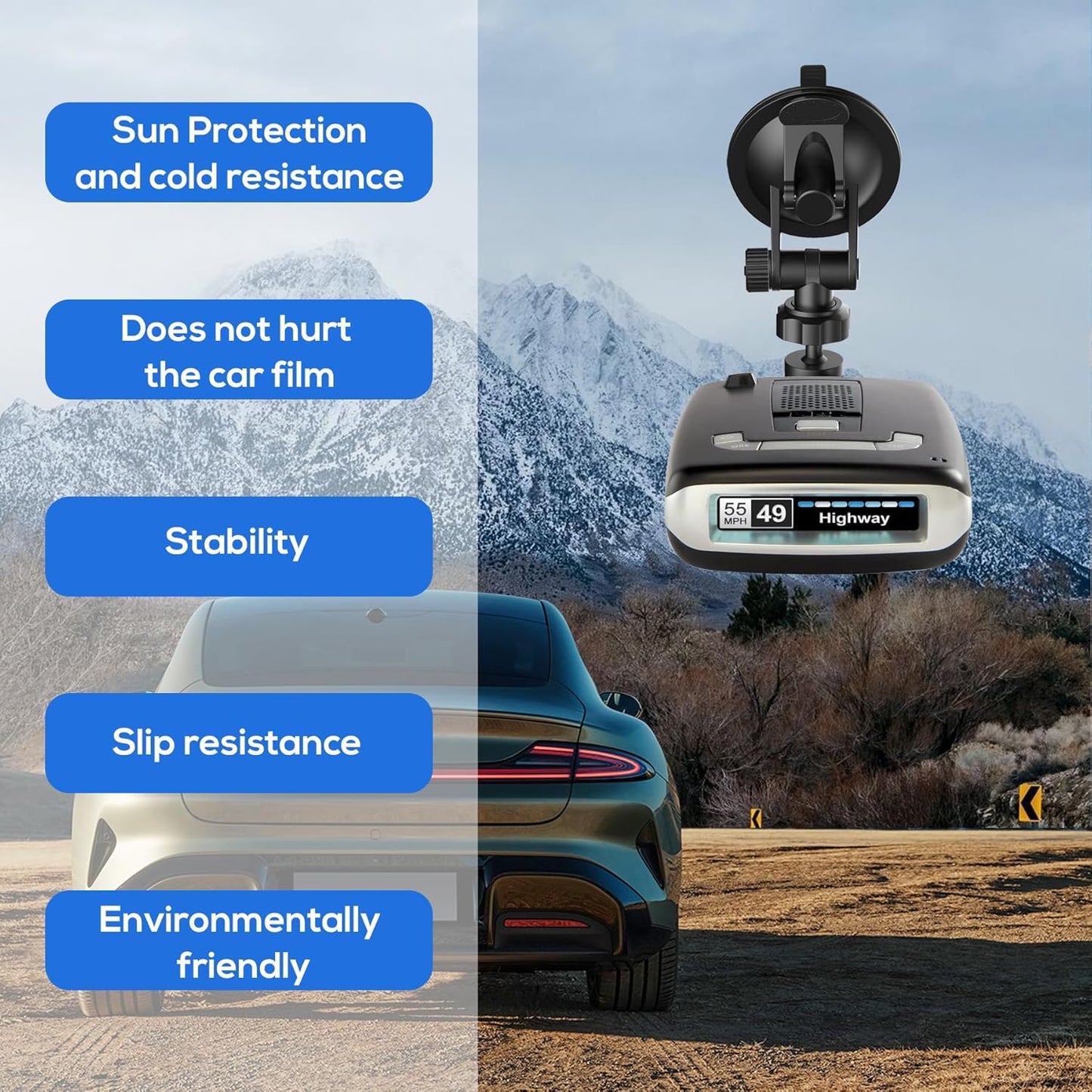 Super Radar Detector Mount,Super Car Windshield,Dashboard Suction Cup Bracket,Suitable for Escort MAX,MAX 2,2015-2019 MAX360 Radar Detector.Not Applicable with MAX 3,MAX360C(For Escort Max Radar)